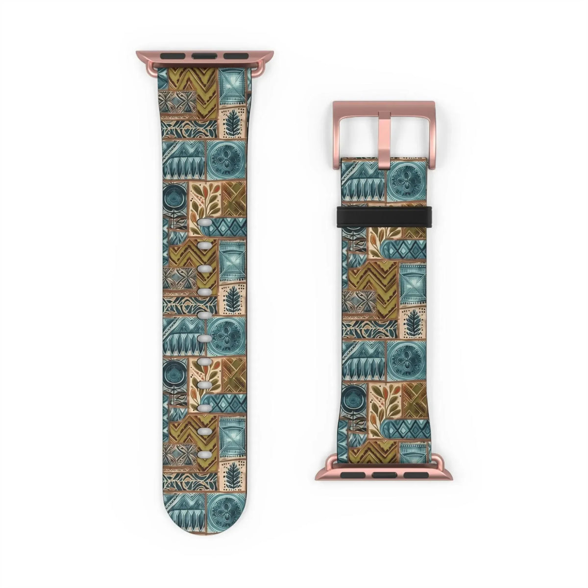 Lagoon Current Tapa Cloth Apple Watch Band - The Global Wanderer