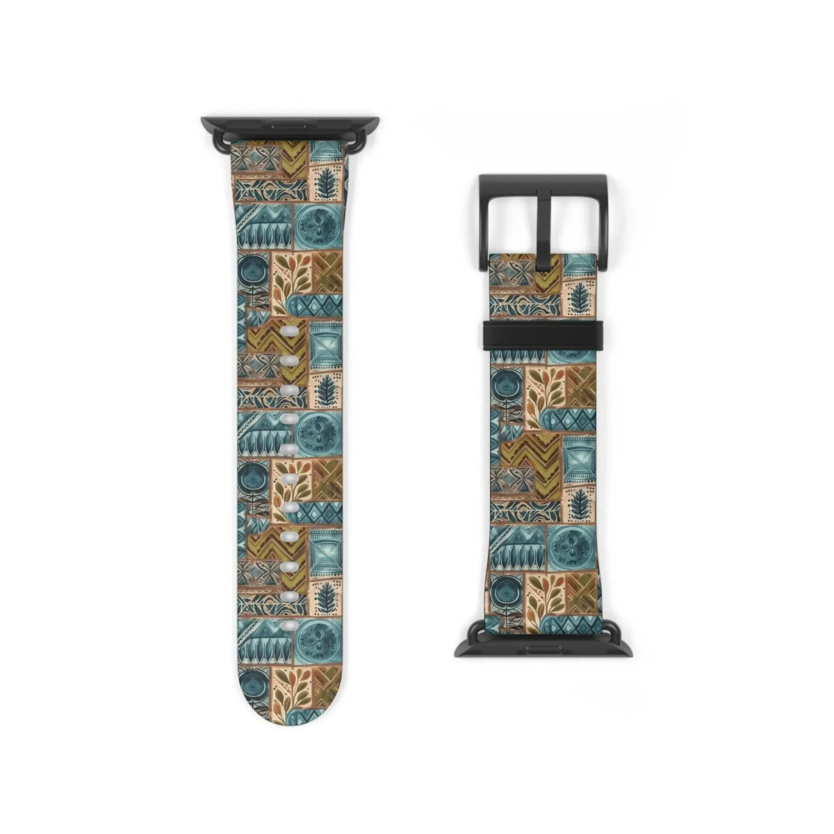 Lagoon Current Tapa Cloth Apple Watch Band - The Global Wanderer