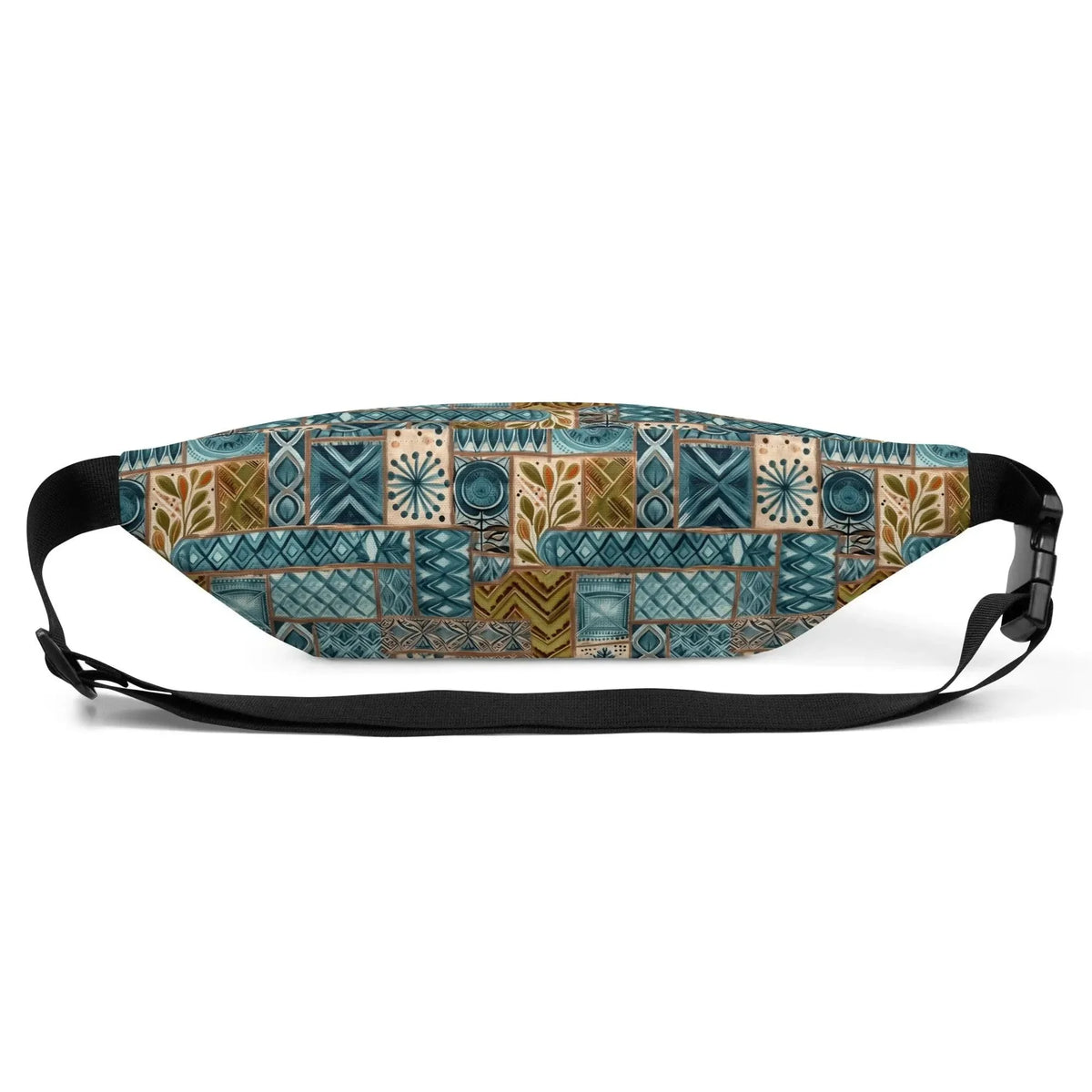 Lagoon Current Tapa Cloth Fanny Pack - The Global Wanderer