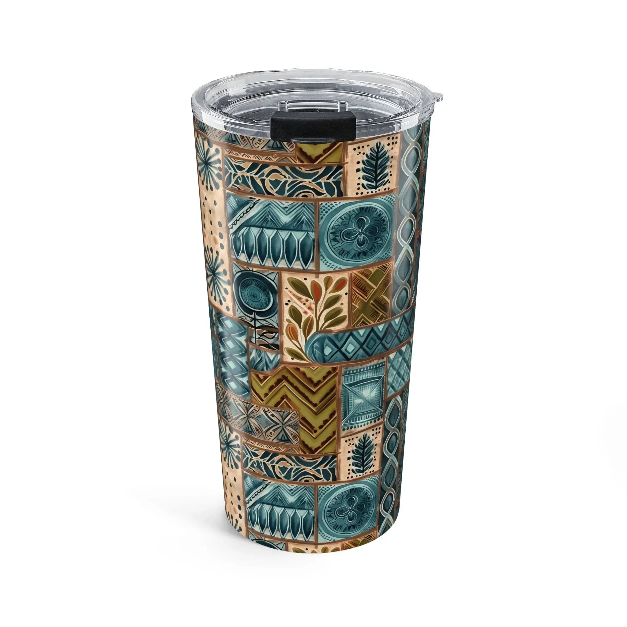 Lagoon Current Tapa Cloth Tumbler - The Global Wanderer