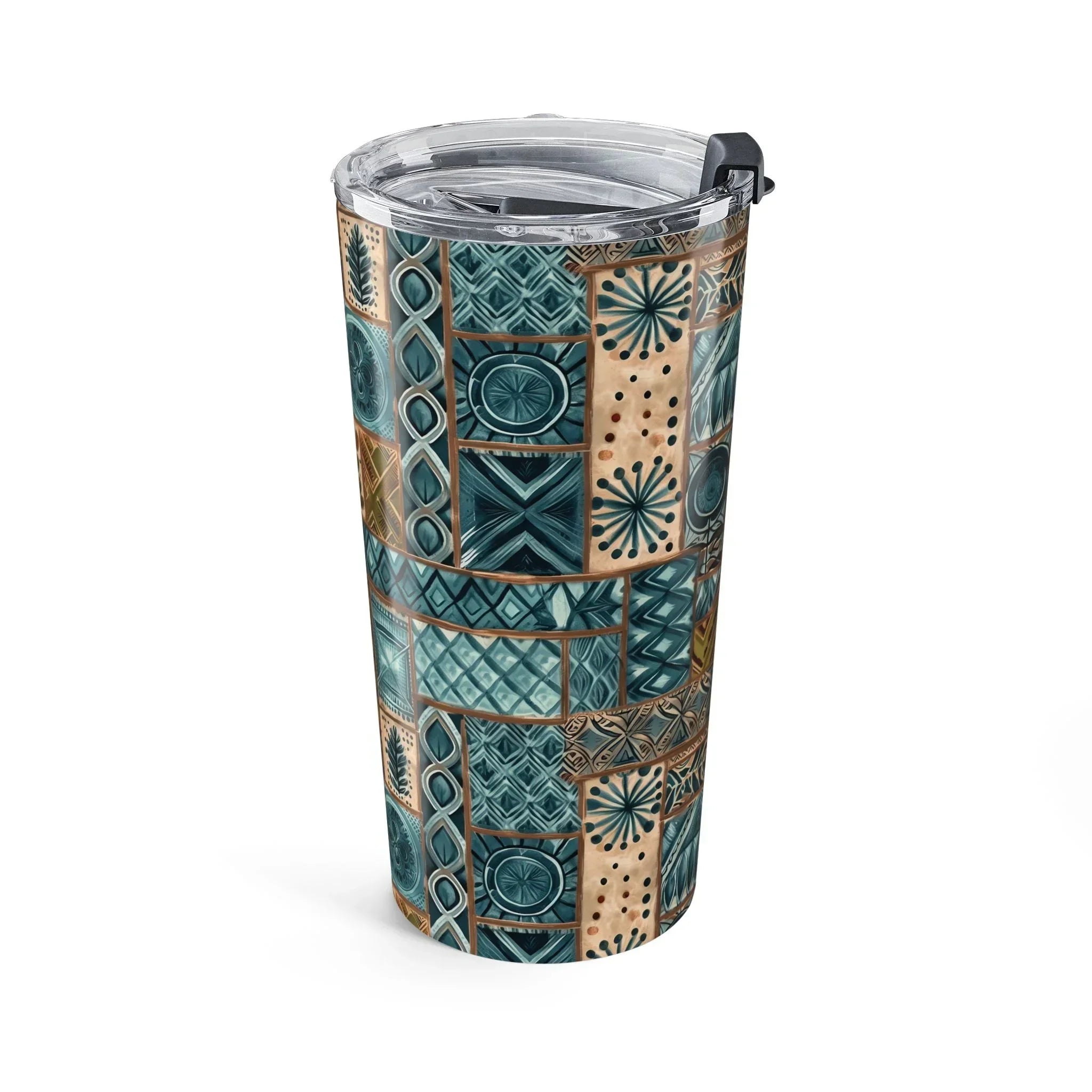 Lagoon Current Tapa Cloth Tumbler - The Global Wanderer