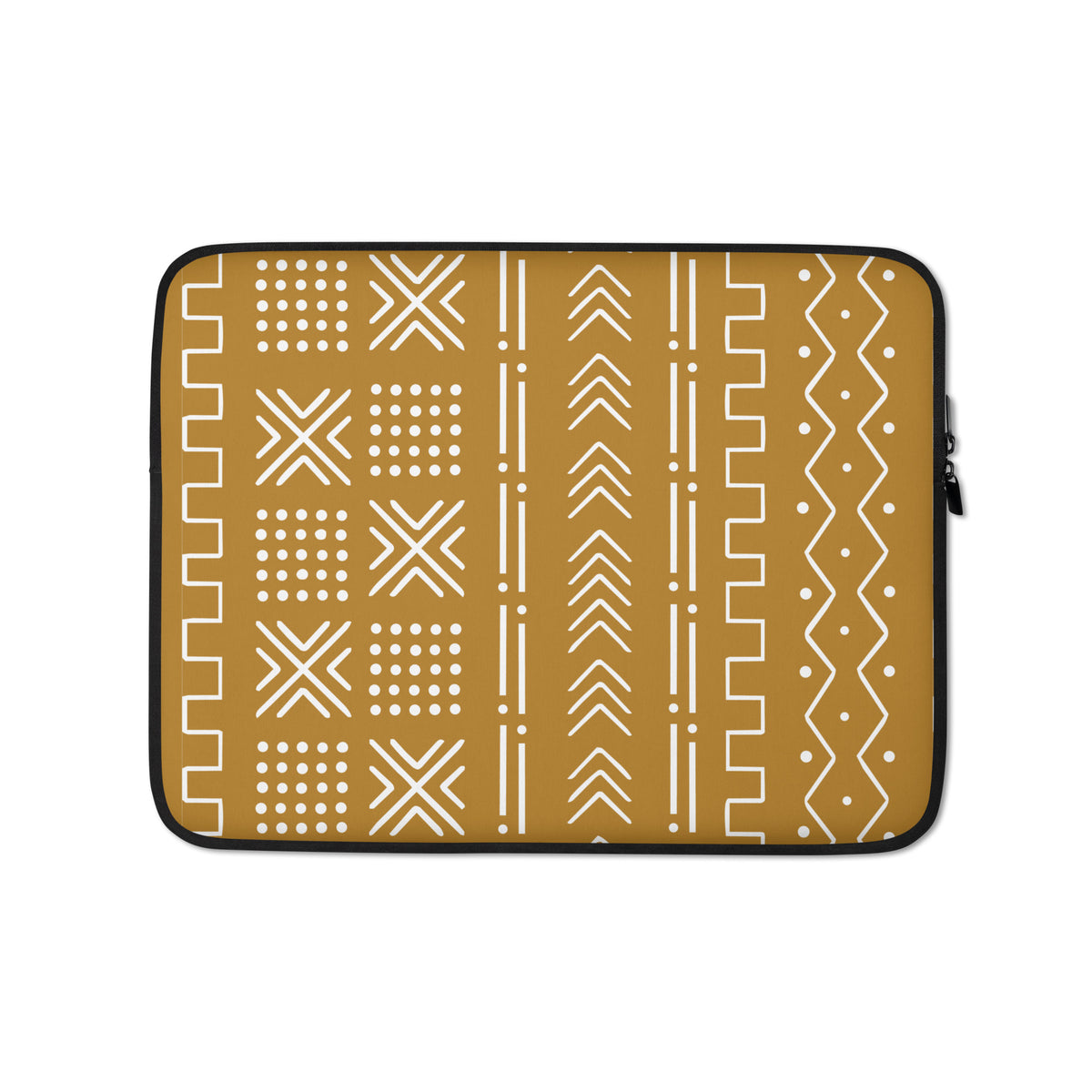 Savanna Ochre Mud Cloth Laptop Case - The Global Wanderer