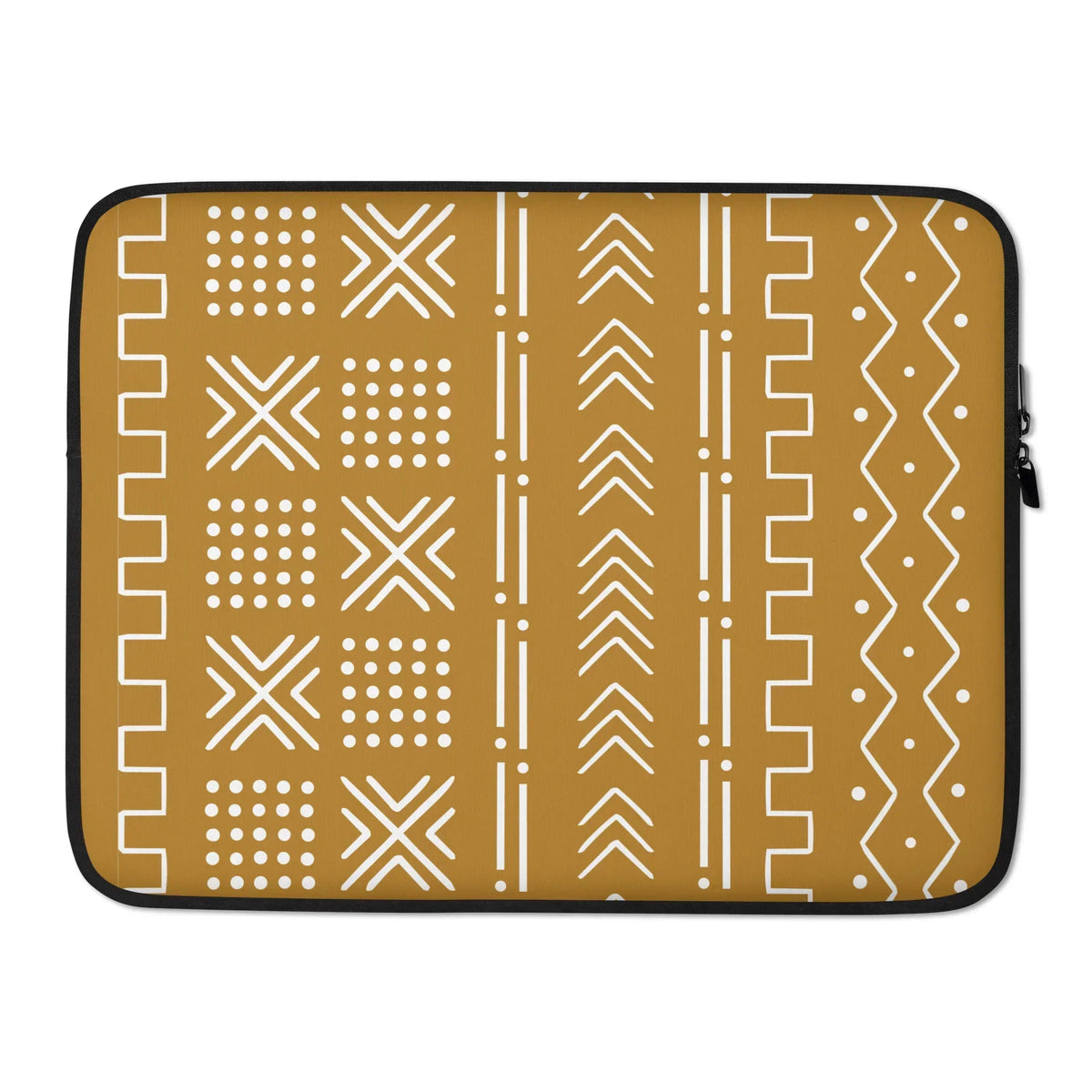Savanna Ochre Mud Cloth Laptop Case - The Global Wanderer