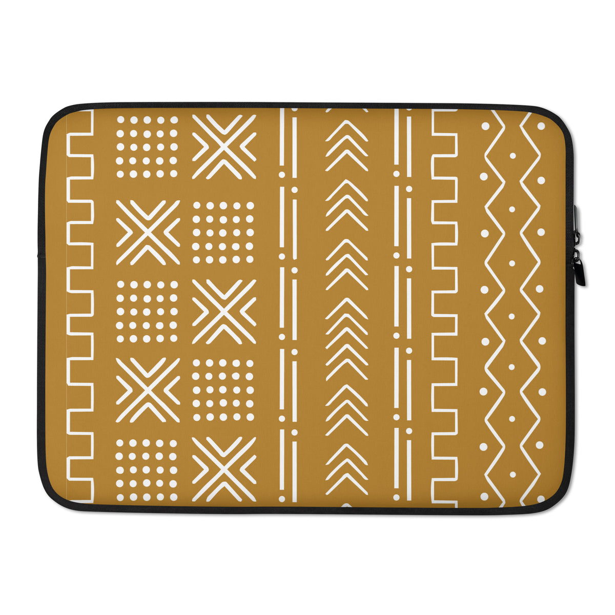Savanna Ochre Mud Cloth Laptop Case - The Global Wanderer