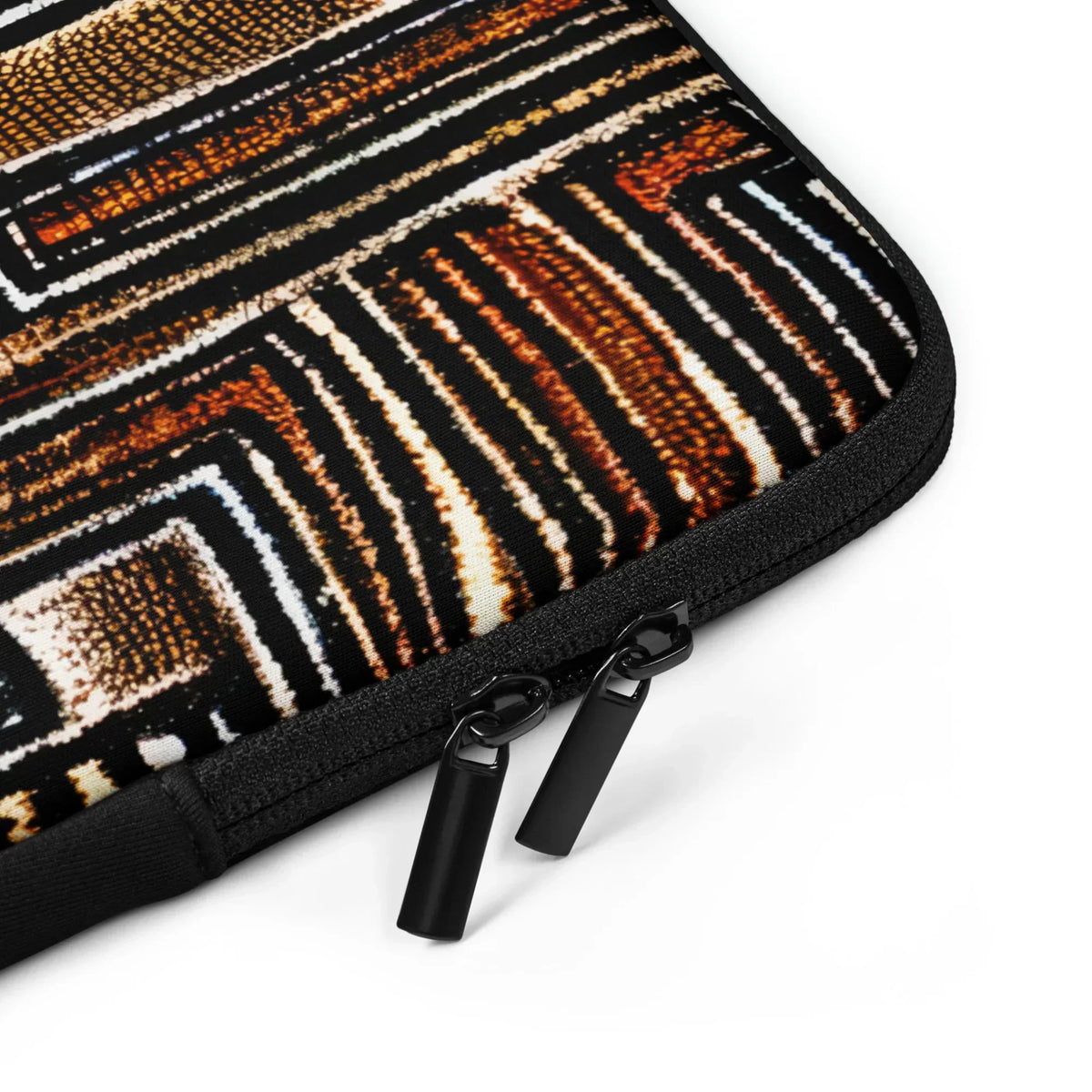 Cocoa Lines Mud Cloth Laptop Case - The Global Wanderer