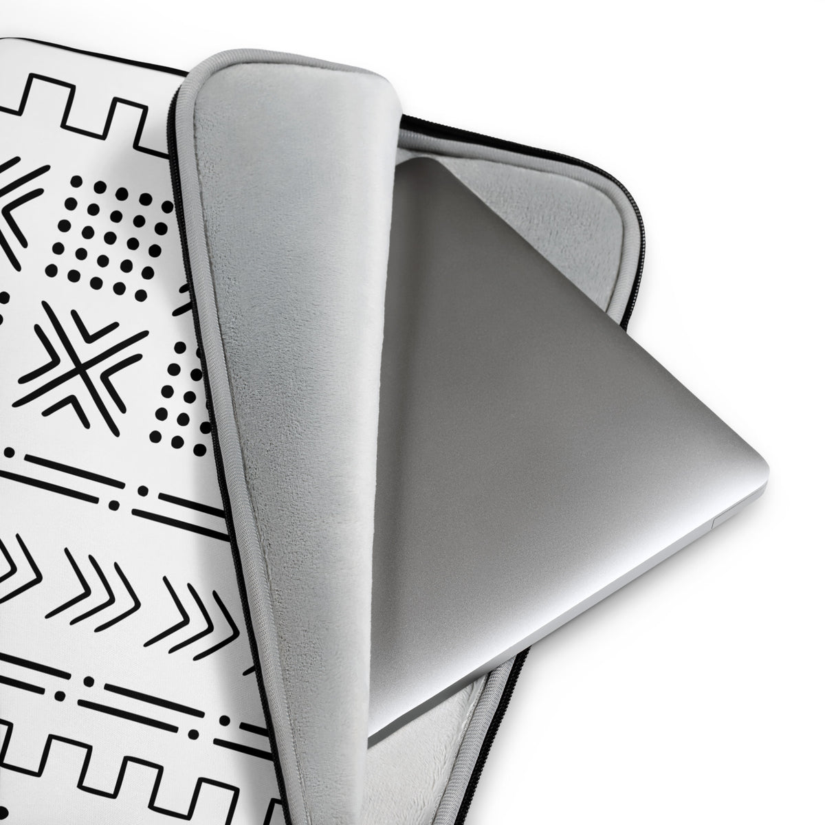 Djenné Ivory Mud Cloth Laptop Case - The Global Wanderer
