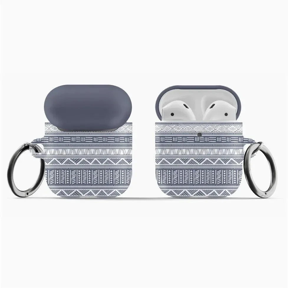 African Print AirPod Pro Case - Light Blue - The Global Wanderer