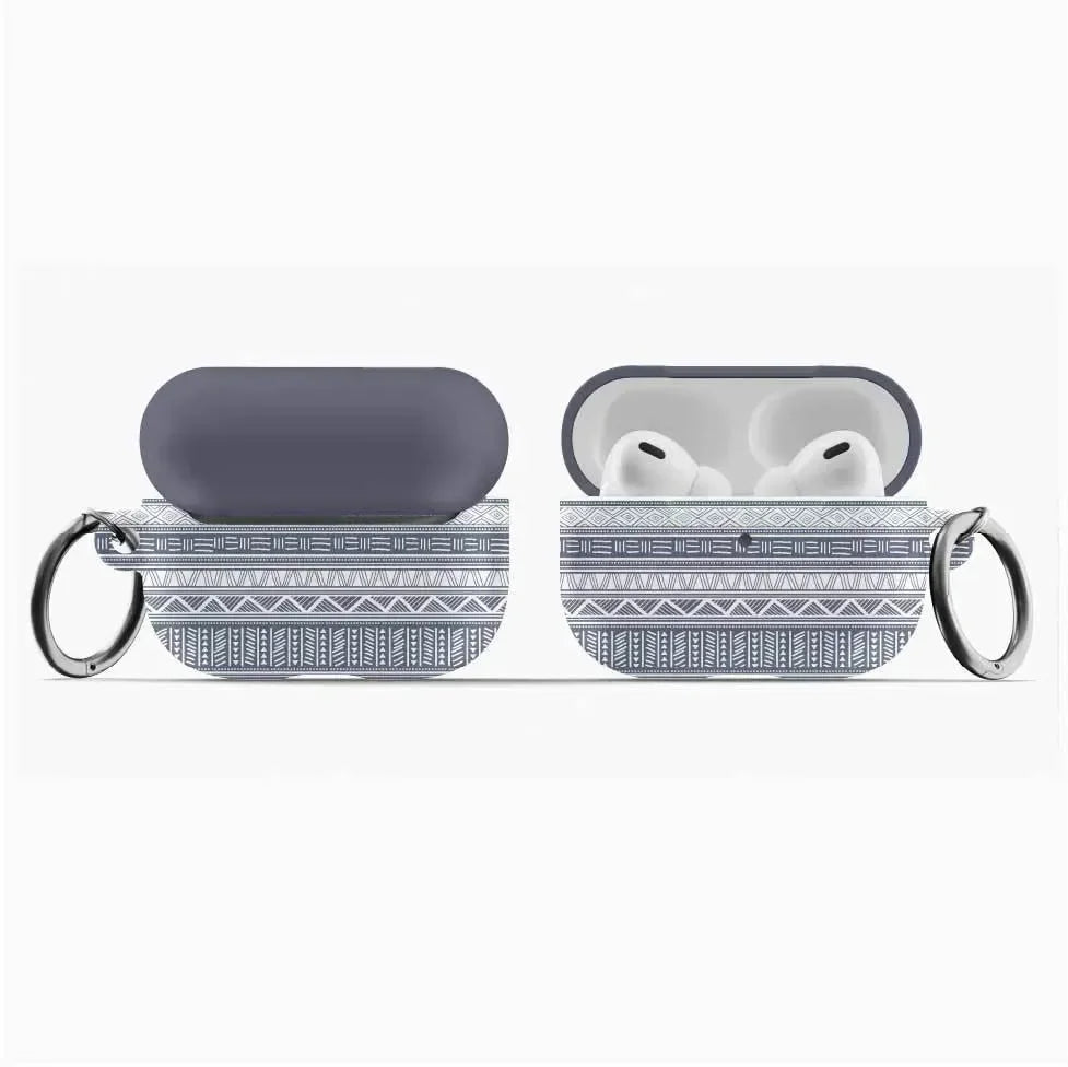African Print AirPod Pro Case - Light Blue - The Global Wanderer
