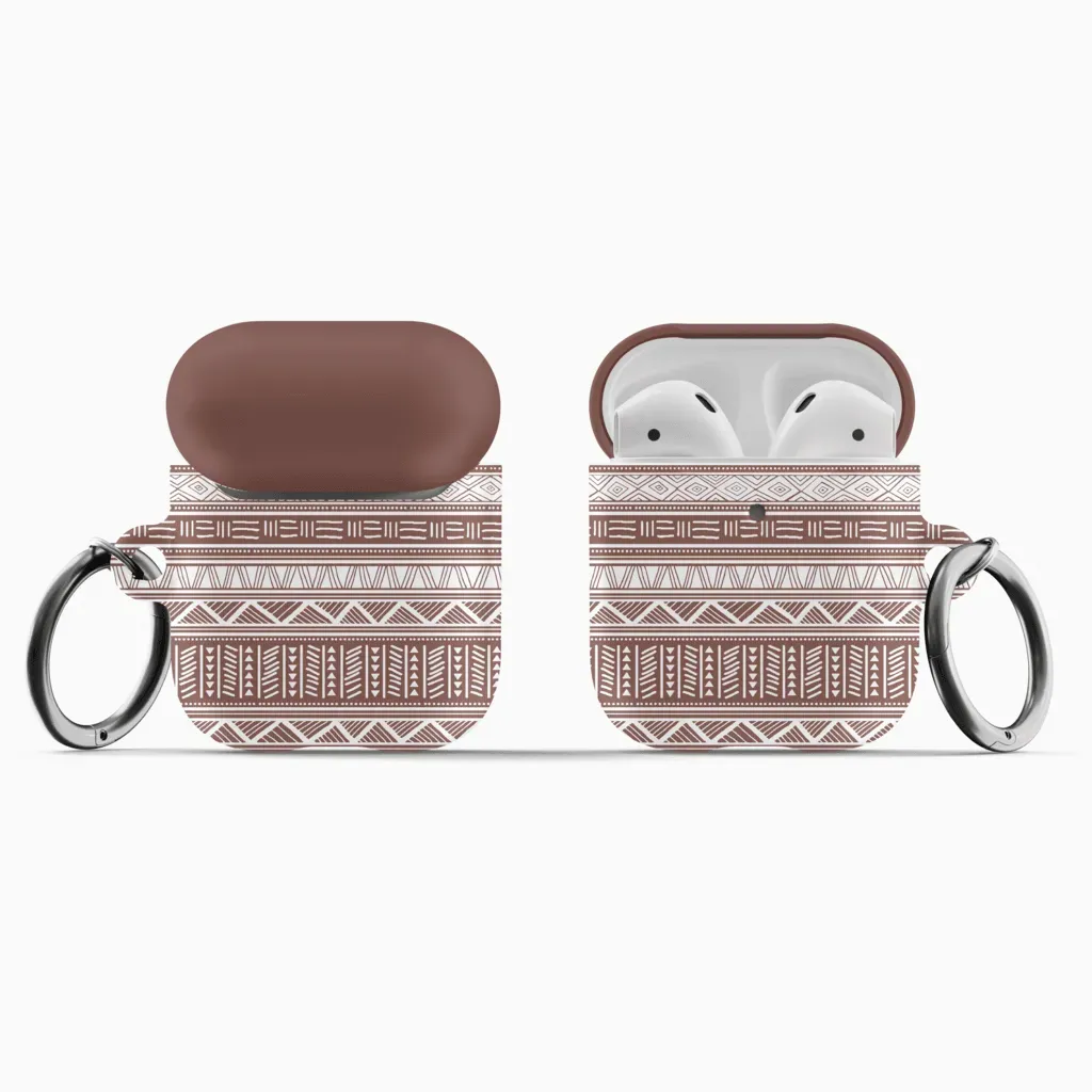 African Print AirPod Pro Case - Light Red - The Global Wanderer