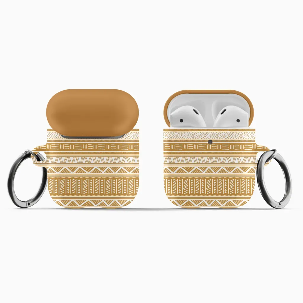 African Print AirPod Pro Case - Light Yellow - The Global Wanderer