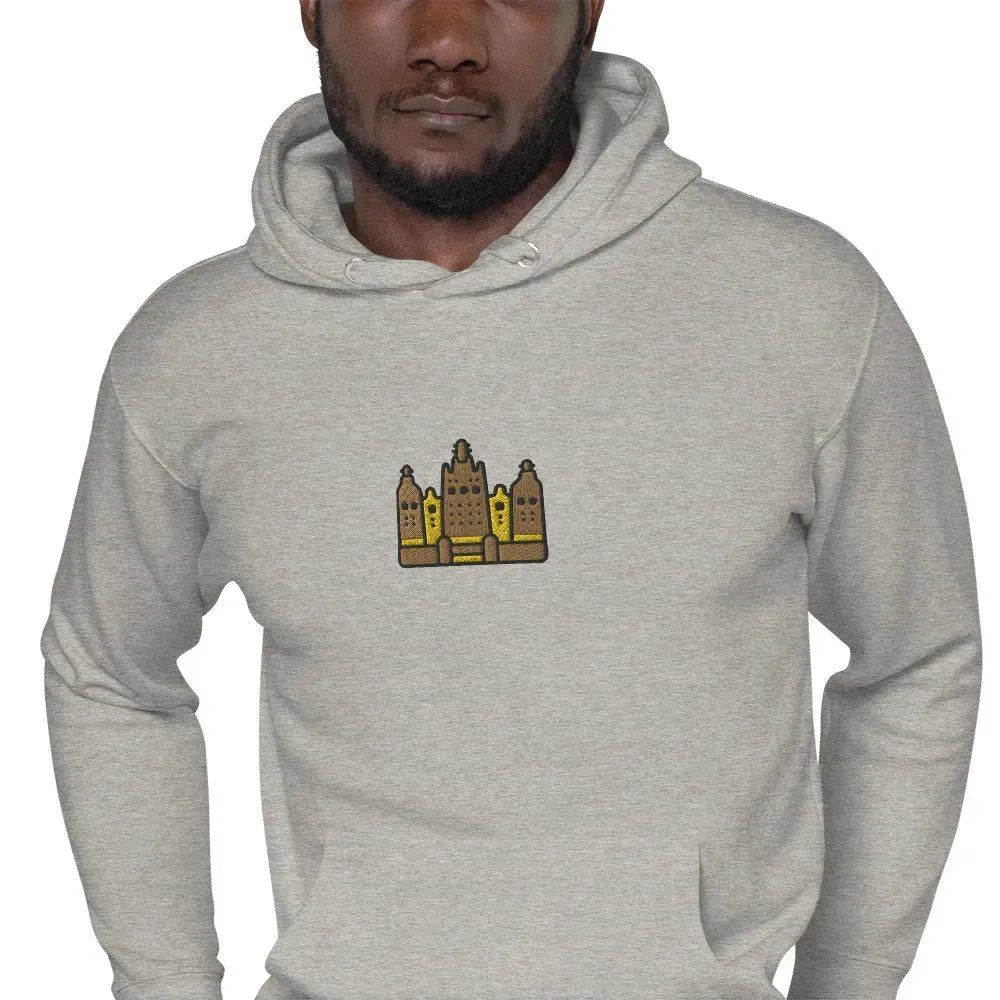 Malian Great Mosque Embroidered Hoodie - The Global Wanderer