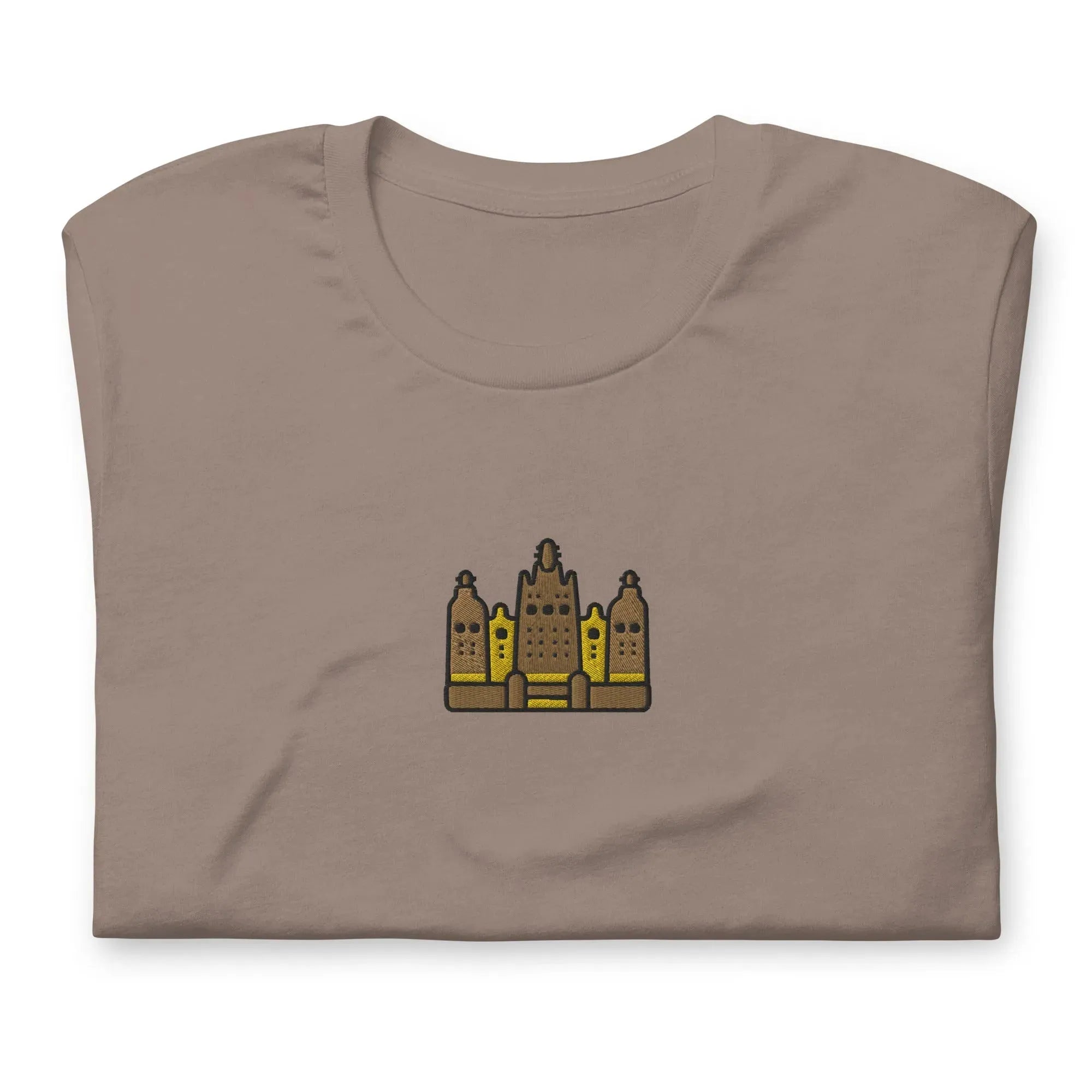 Malian Great Mosque Embroidered T-Shirt - The Global Wanderer
