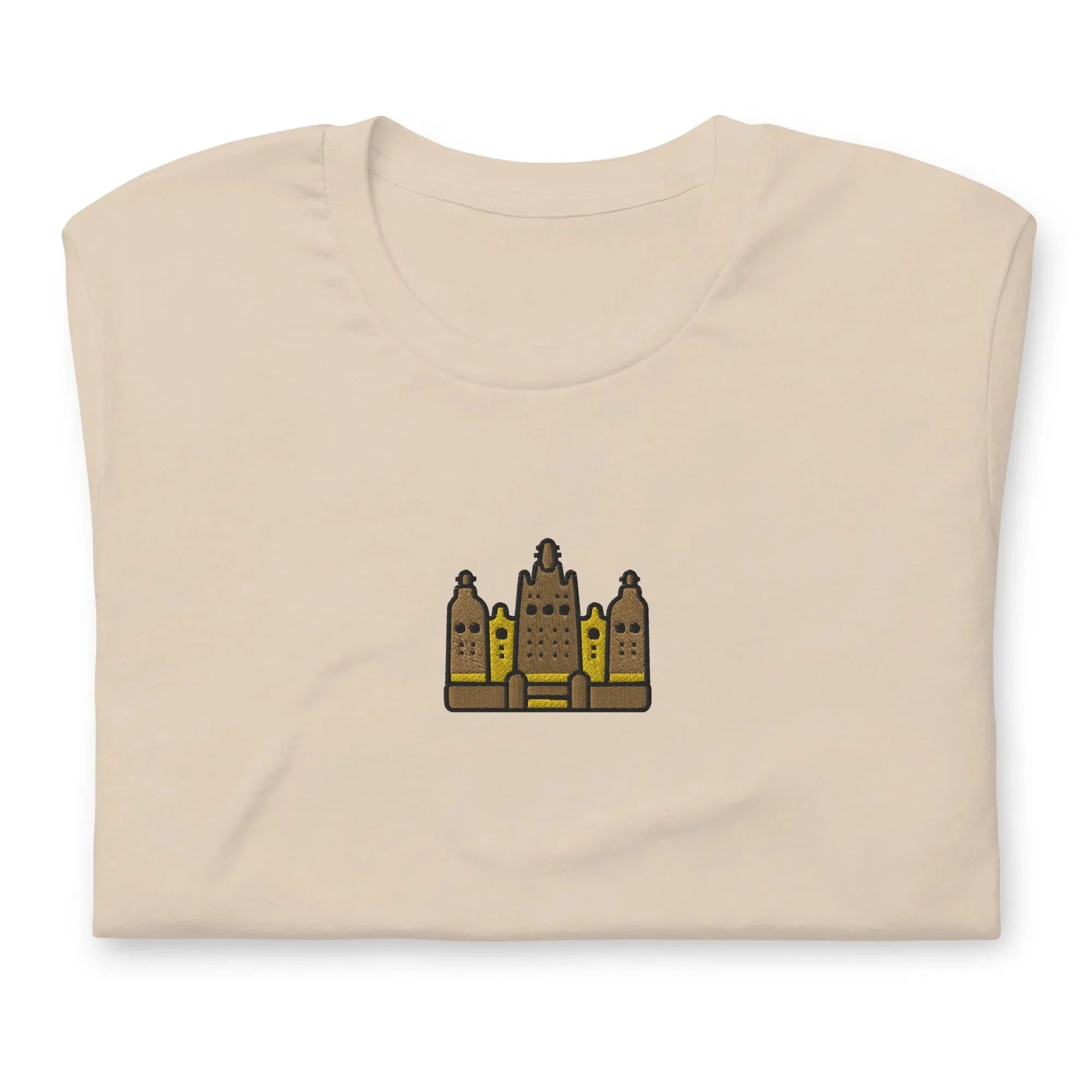 Malian Great Mosque Embroidered T-Shirt - The Global Wanderer