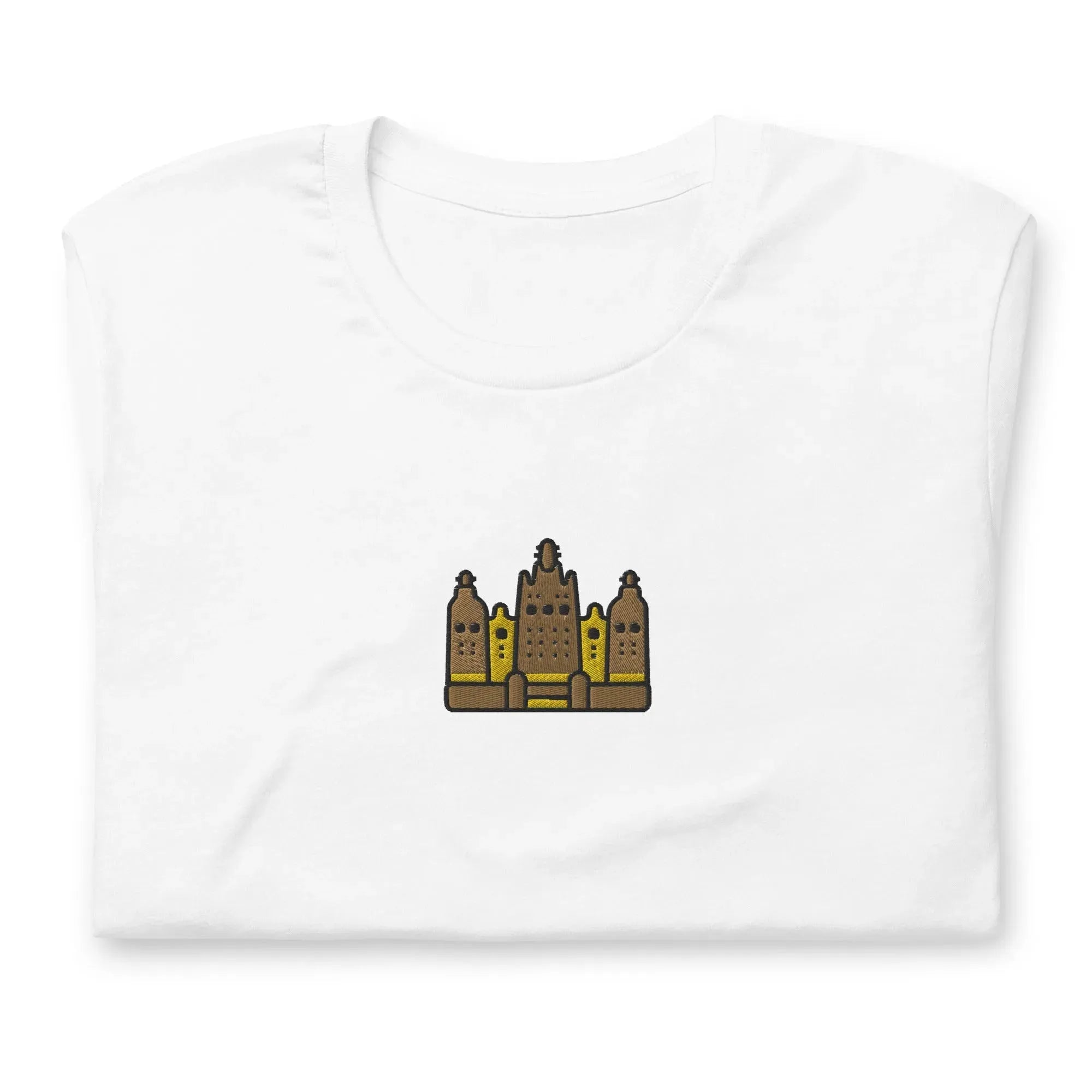 Malian Great Mosque Embroidered T-Shirt - The Global Wanderer