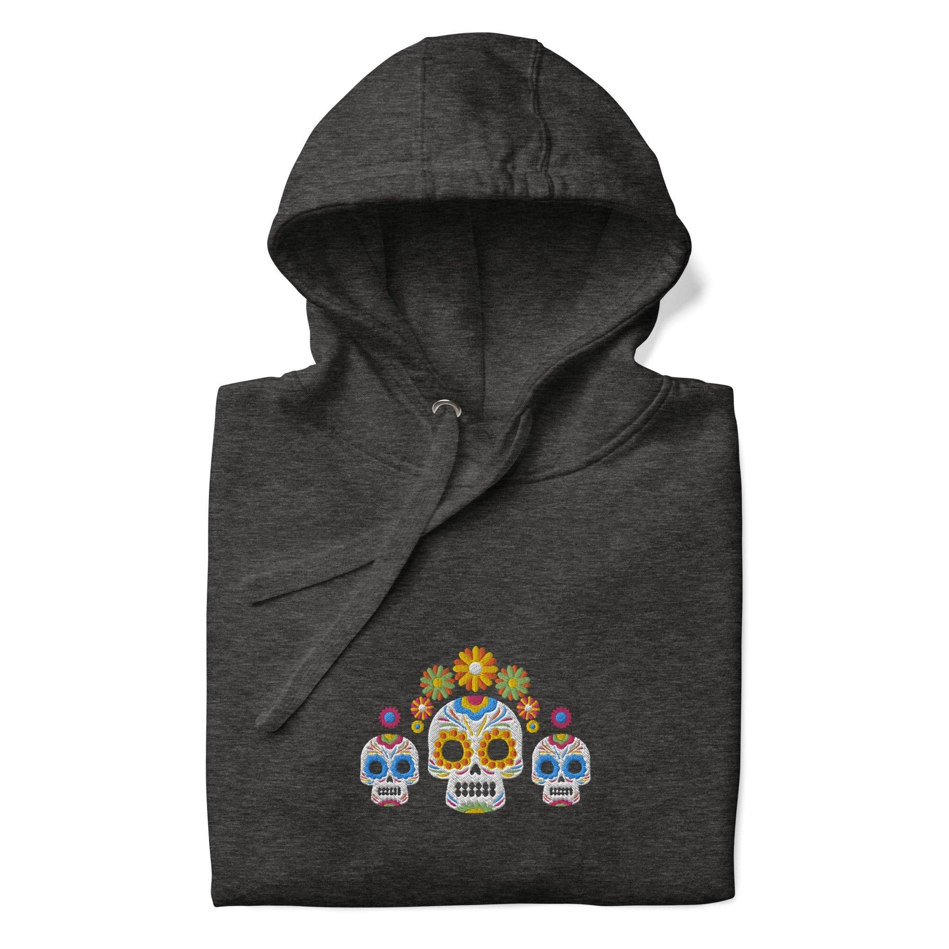 Mexican Day of the Dead Embroidered Hoodie - The Global Wanderer