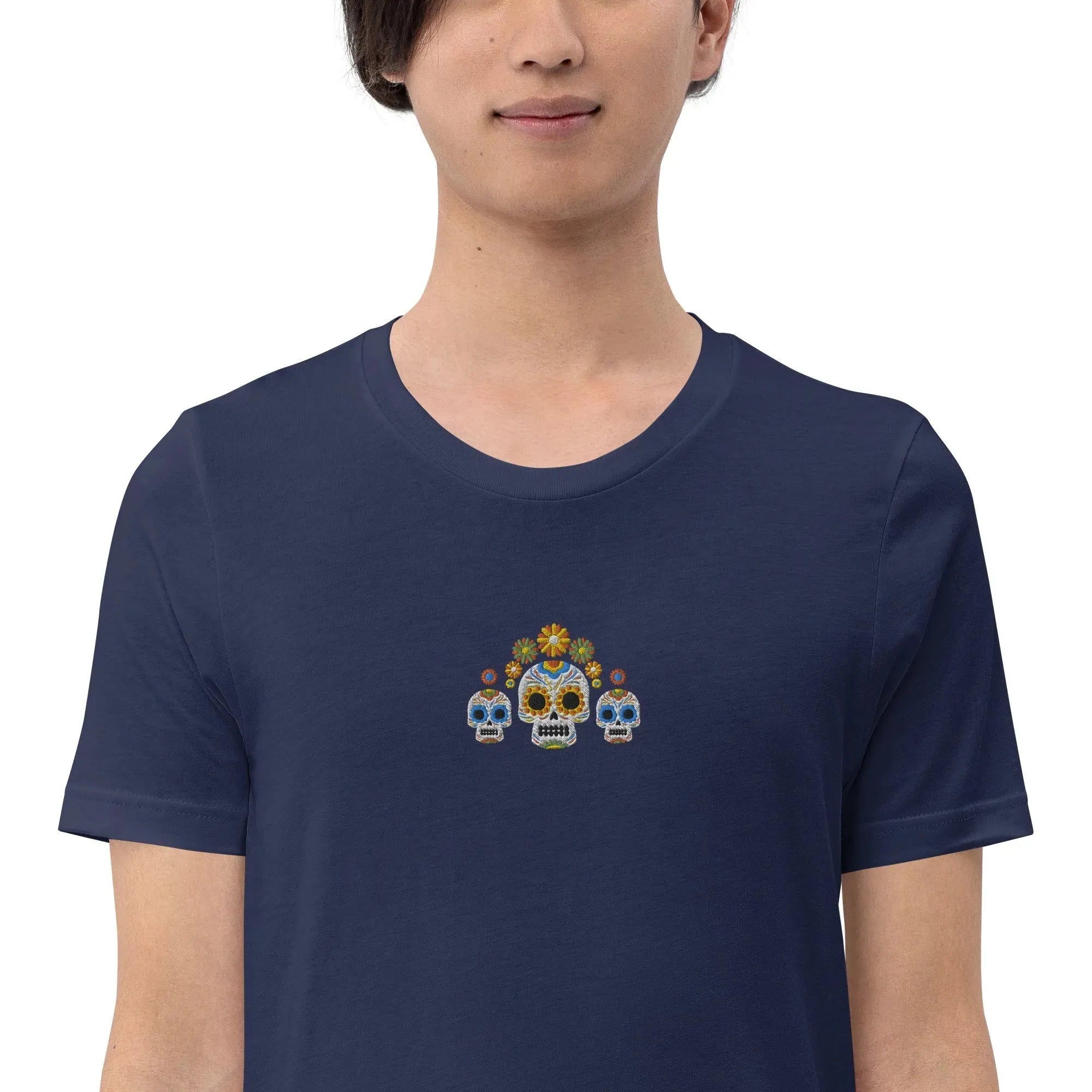 Mexican Day of the Dead Embroidered T-Shirt - The Global Wanderer