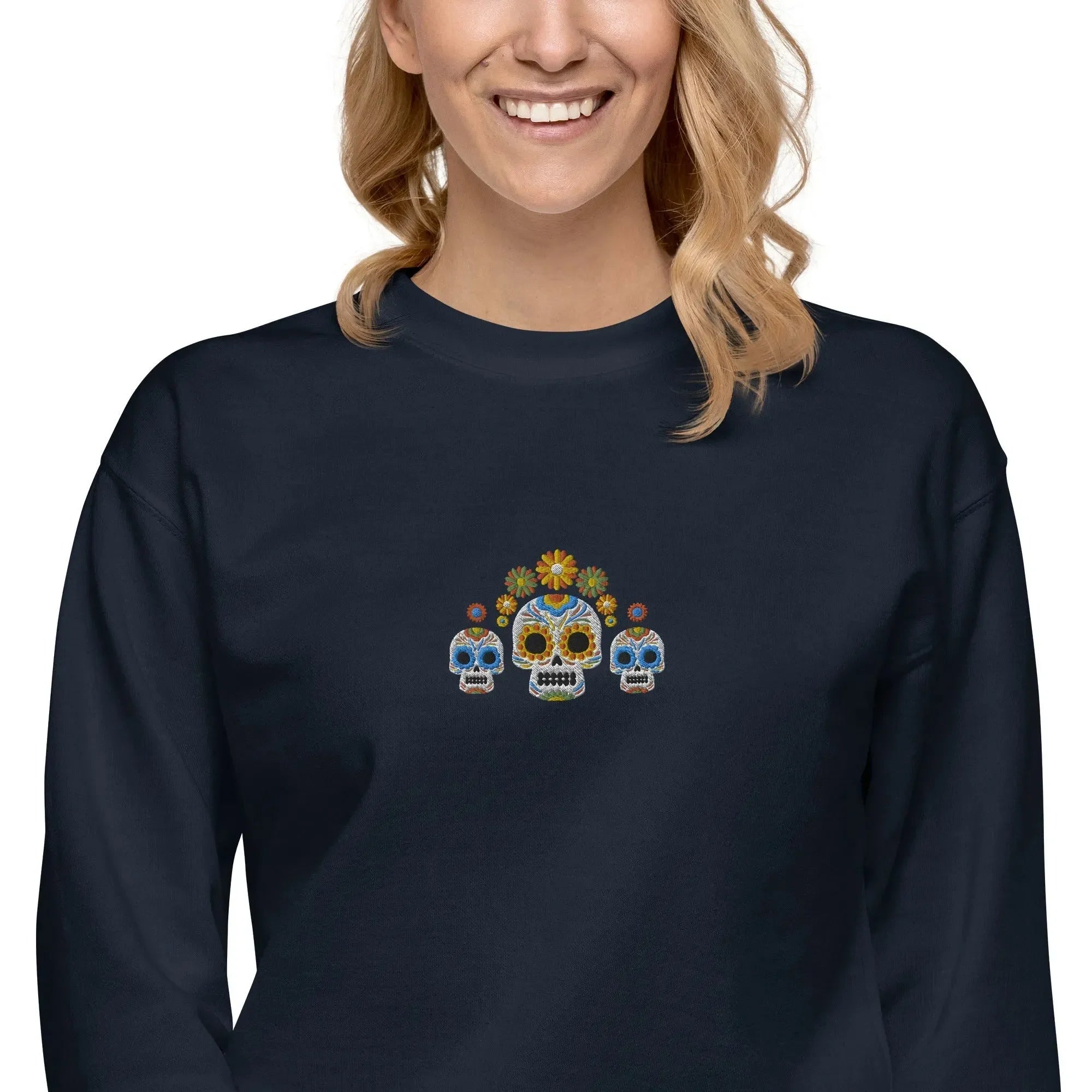 Mexican Day of the Dead Sweatshirt - Embroidered - The Global Wanderer