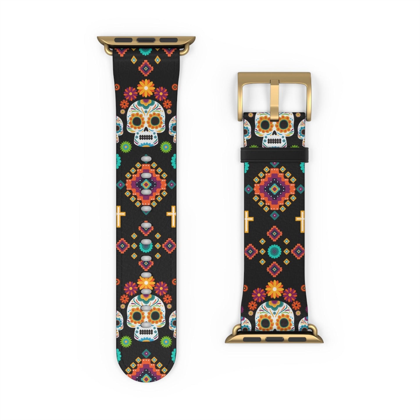 Mexican Day of the Dead Watch Band - The Global Wanderer