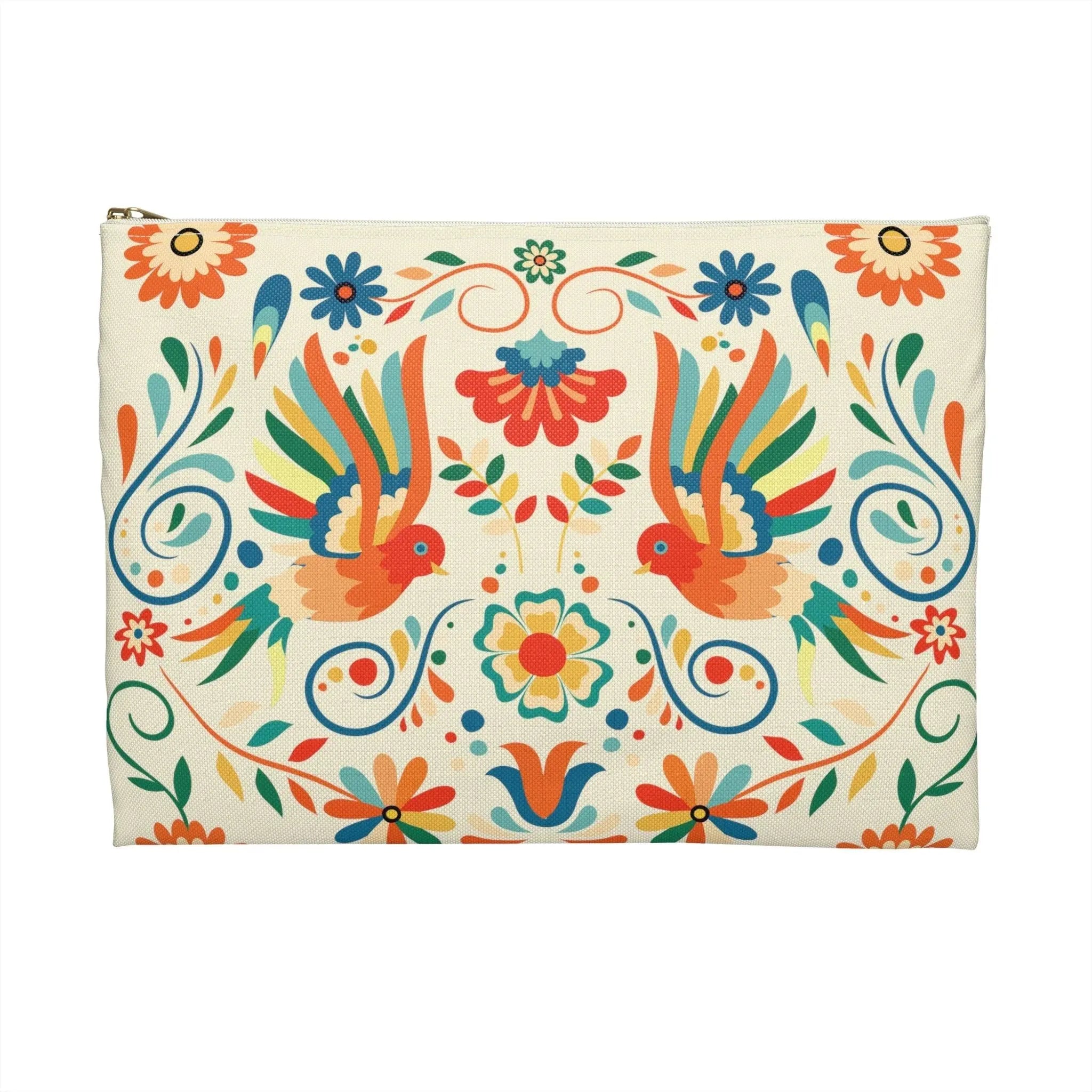 Mexican Otomi Bird Print Pouch - The Global Wanderer