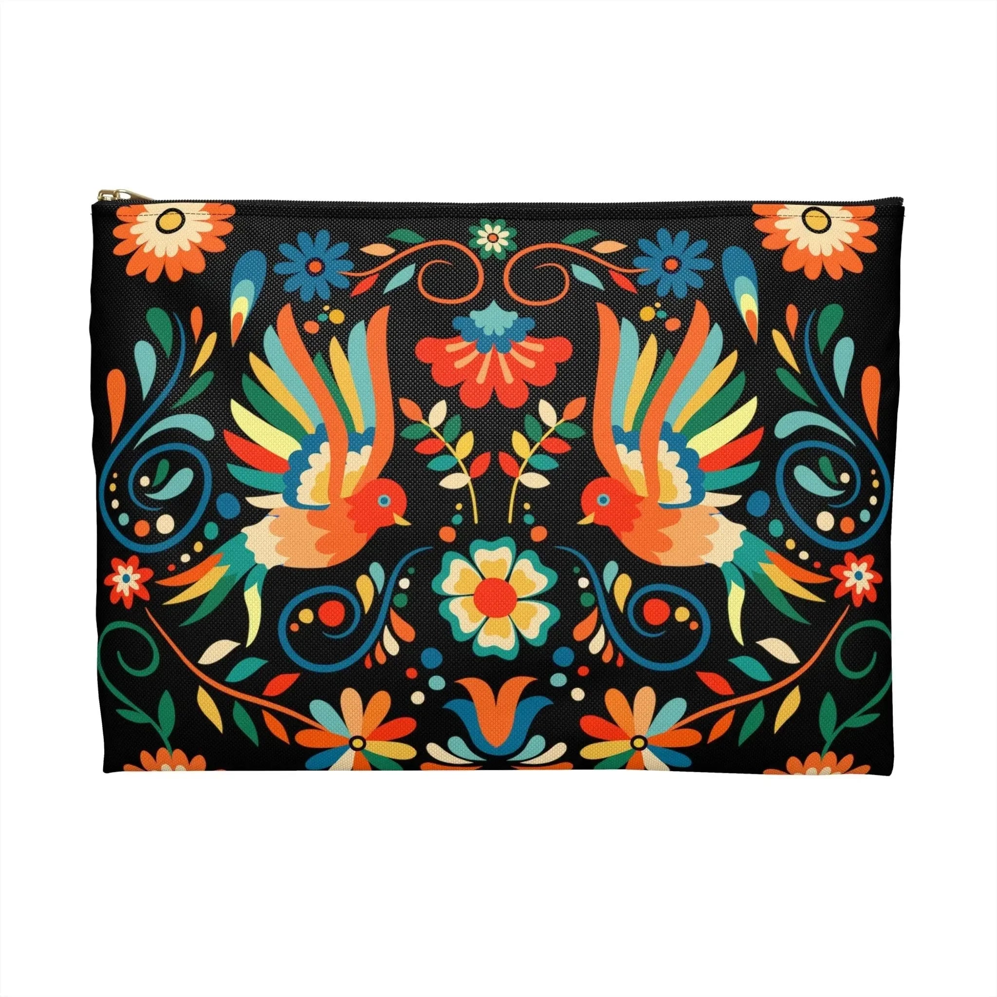 Mexican Otomi Bird Print Pouch - The Global Wanderer