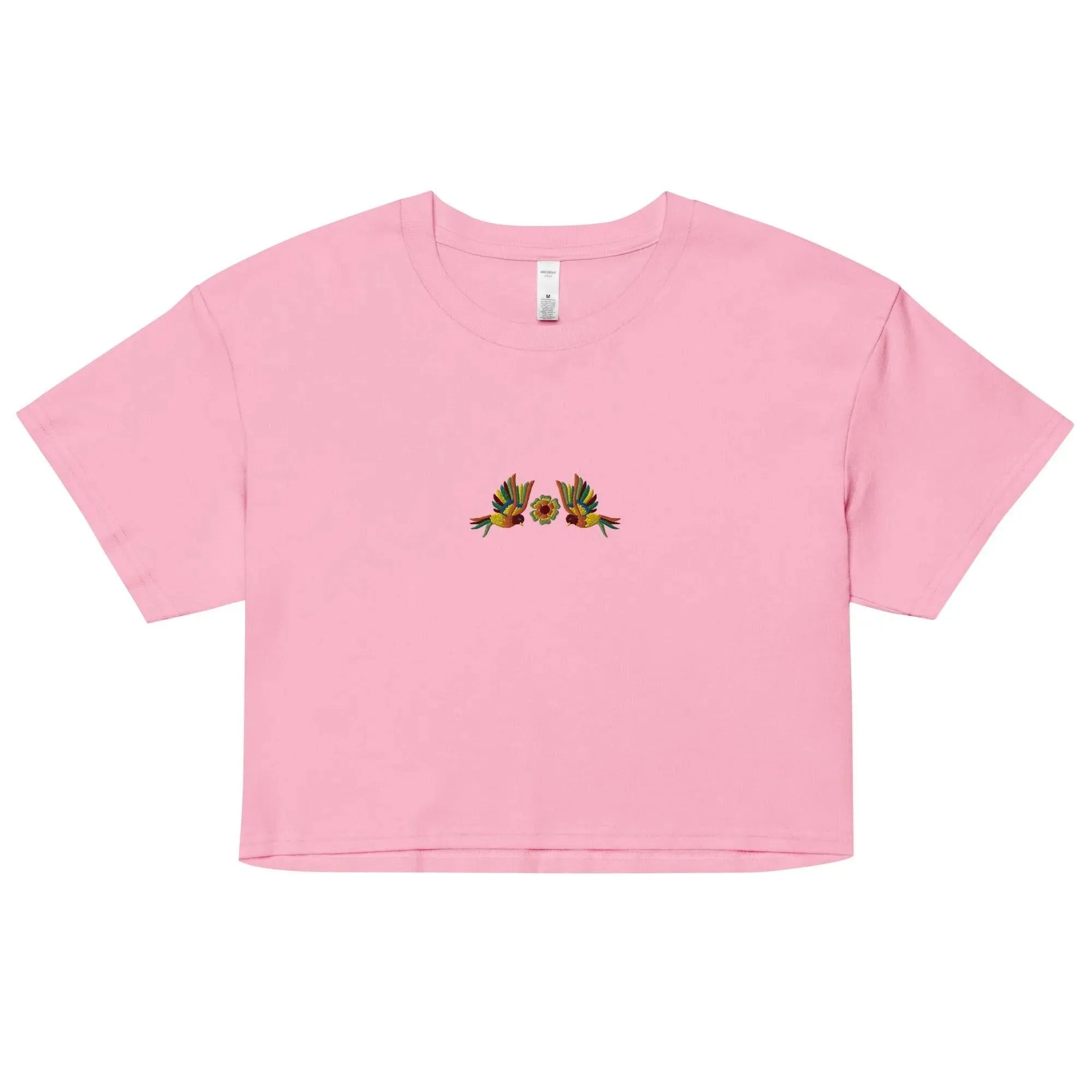 Mexican Otomi Embroidered Cropped T-Shirt - The Global Wanderer