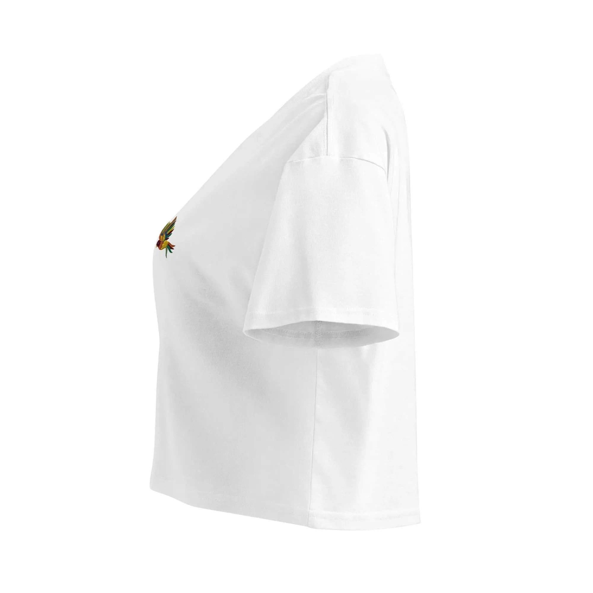 Mexican Otomi Embroidered Cropped T-Shirt - The Global Wanderer