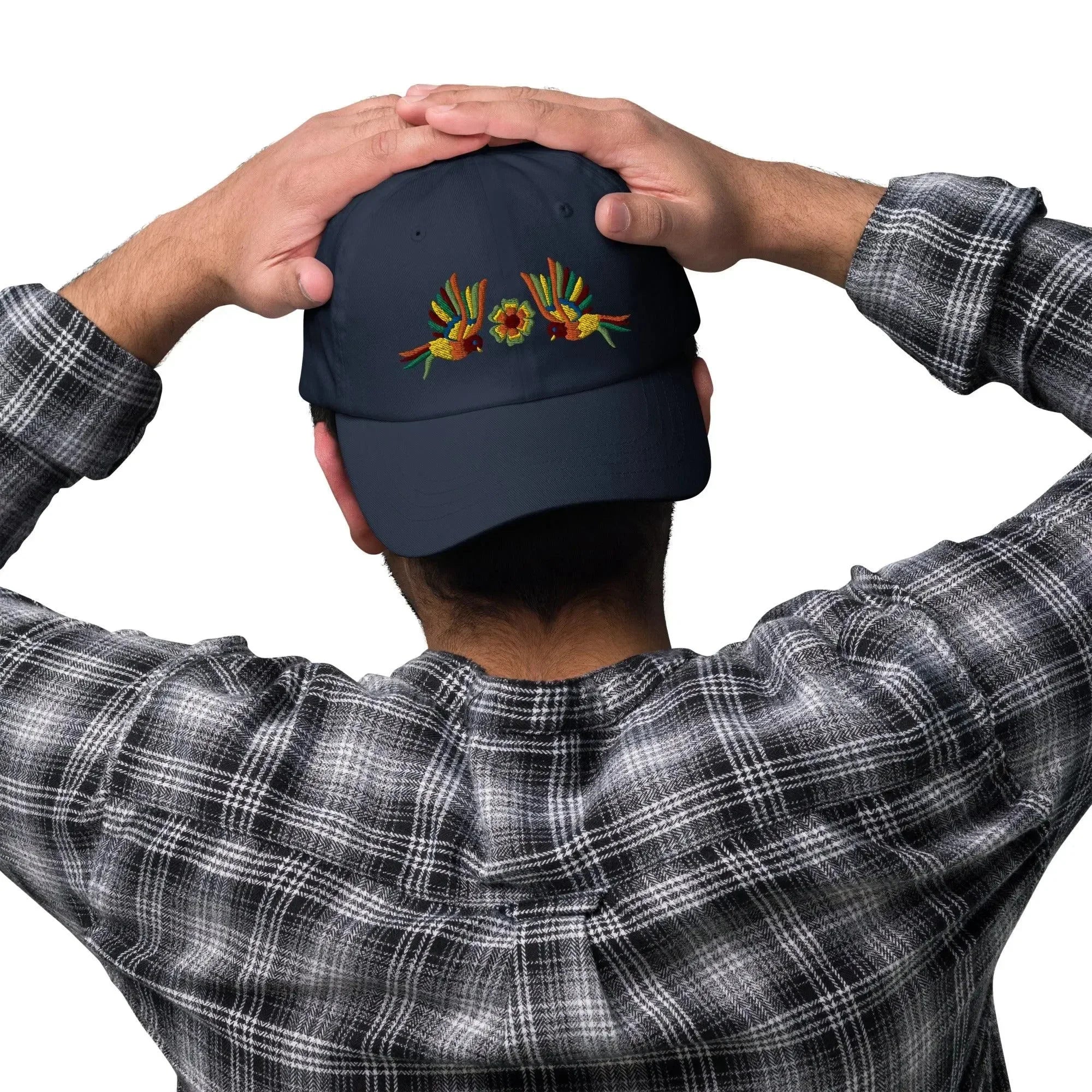 Mexican Otomi Embroidered Dad Hat - The Global Wanderer