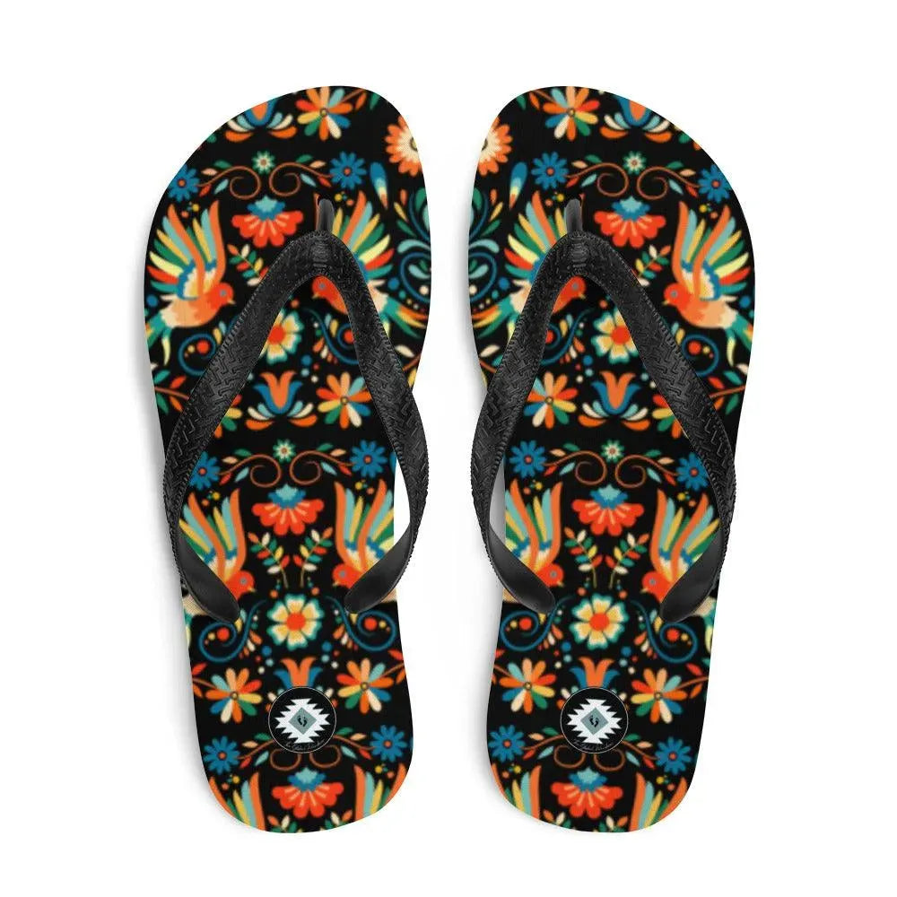 Mexican Otomi Flip Flops - The Global Wanderer