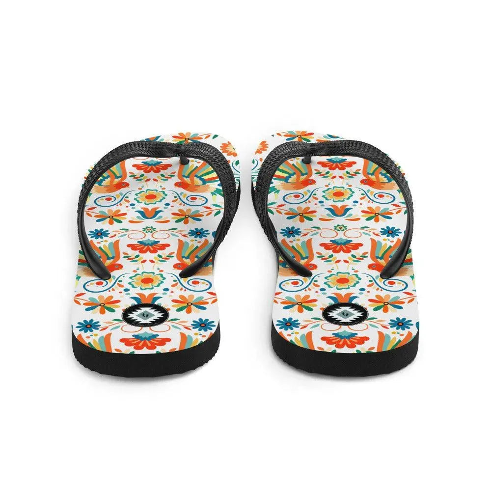 Mexican Otomi Flip Flops - The Global Wanderer