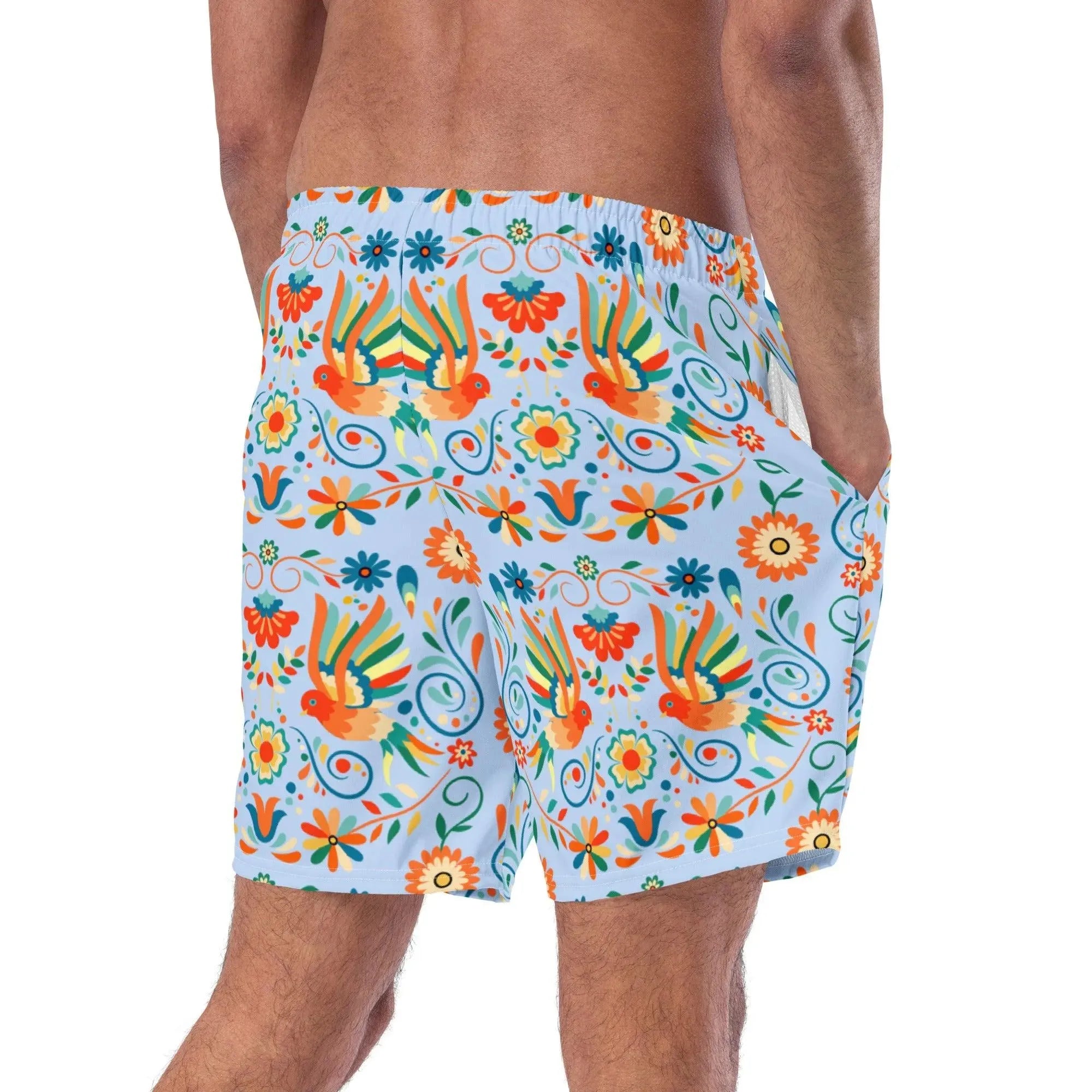 Mexican Otomi Men's Swim Trunks - The Global Wanderer