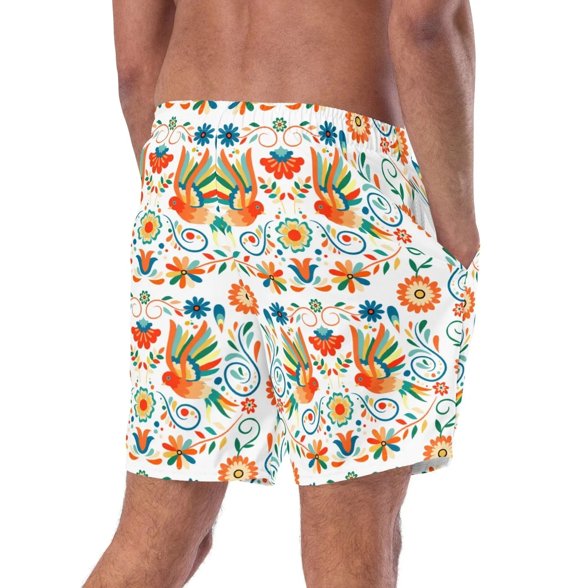 Mexican Otomi Men's Swim Trunks - The Global Wanderer