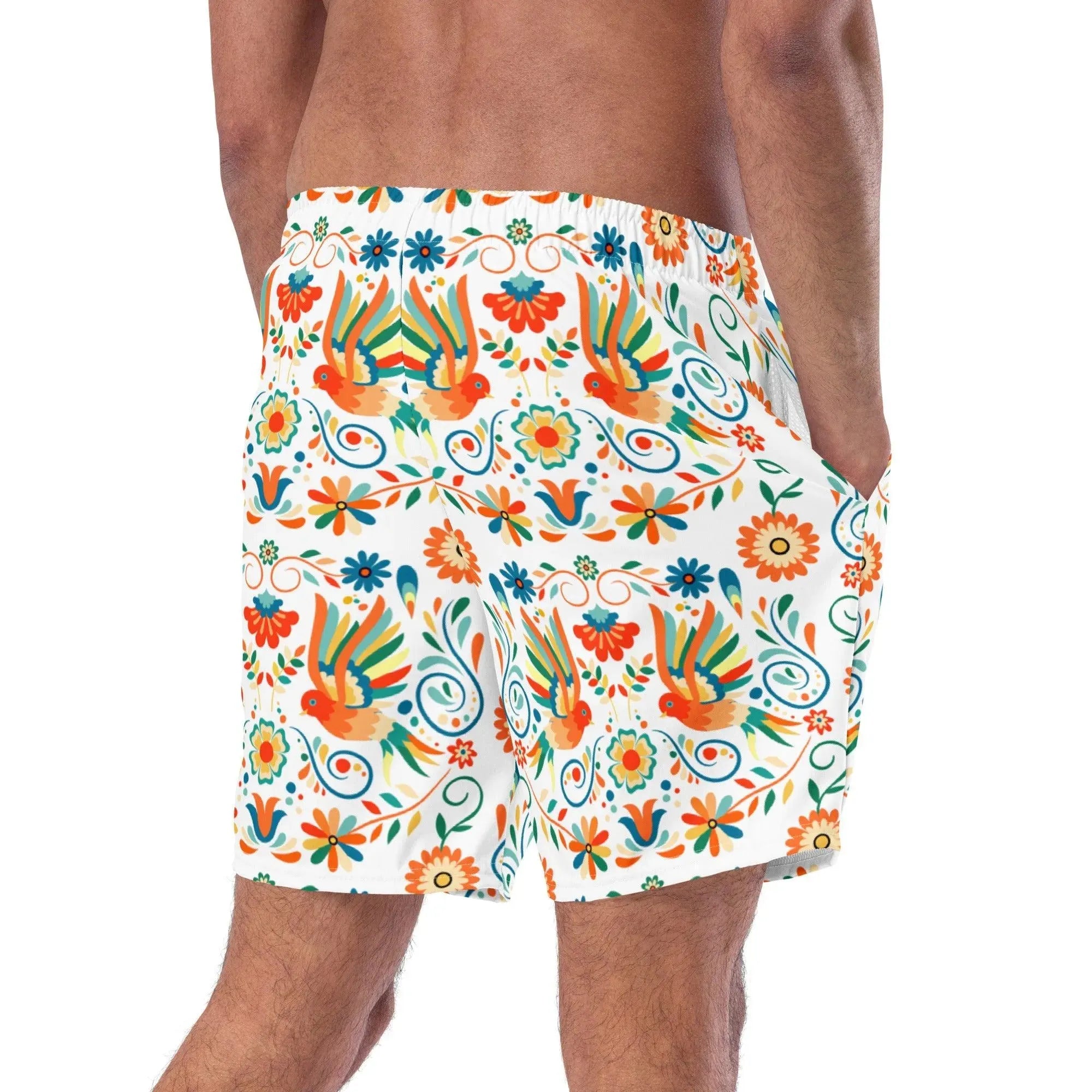 Mexican Otomi Men's Swim Trunks - The Global Wanderer