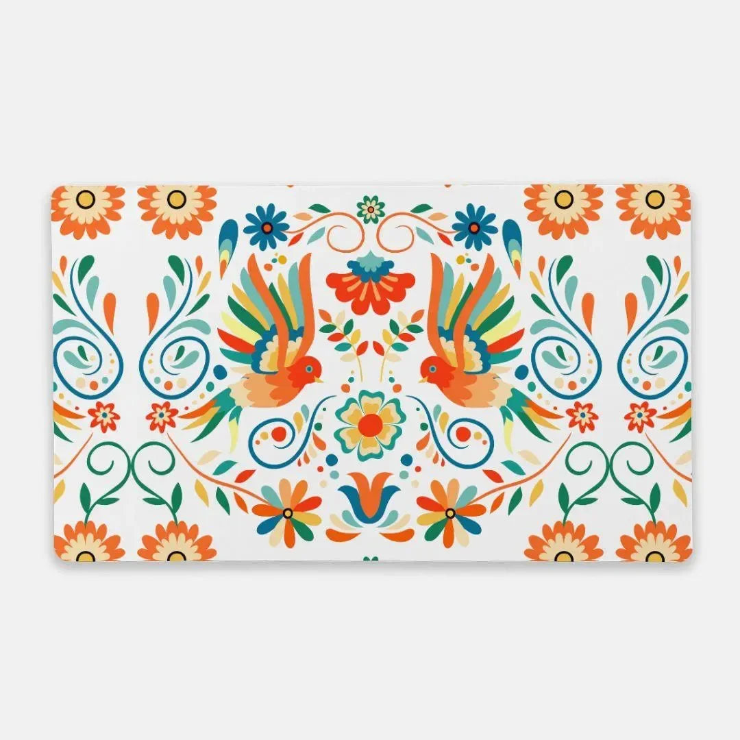 Mexican Otomi Print Desk Mat - The Global Wanderer