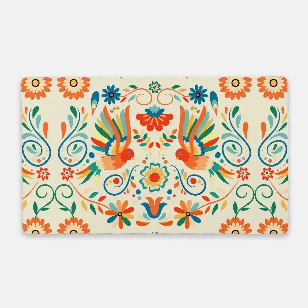 Mexican Otomi Print Desk Mat - The Global Wanderer