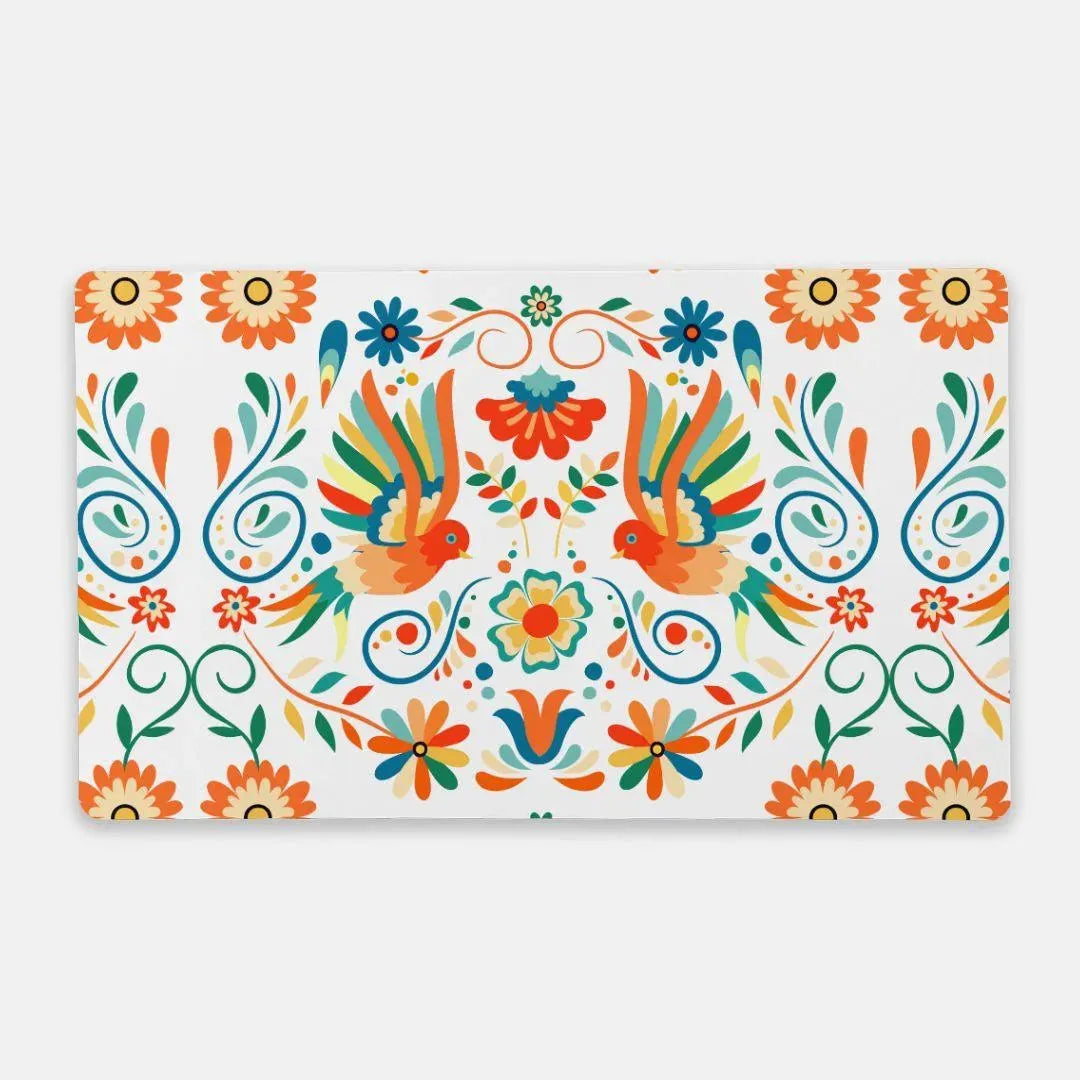 Mexican Otomi Print Desk Mat - The Global Wanderer