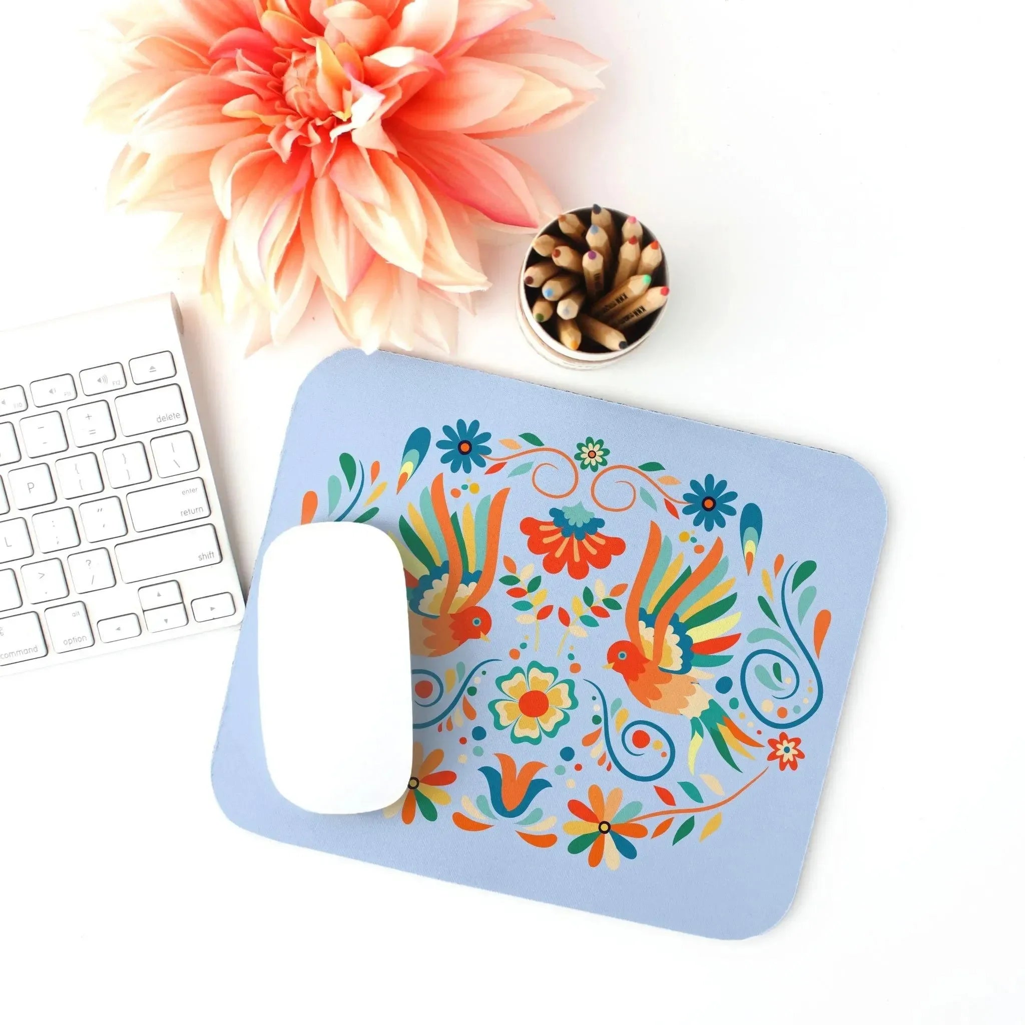 Mexican Otomi Print Mouse Pad - The Global Wanderer