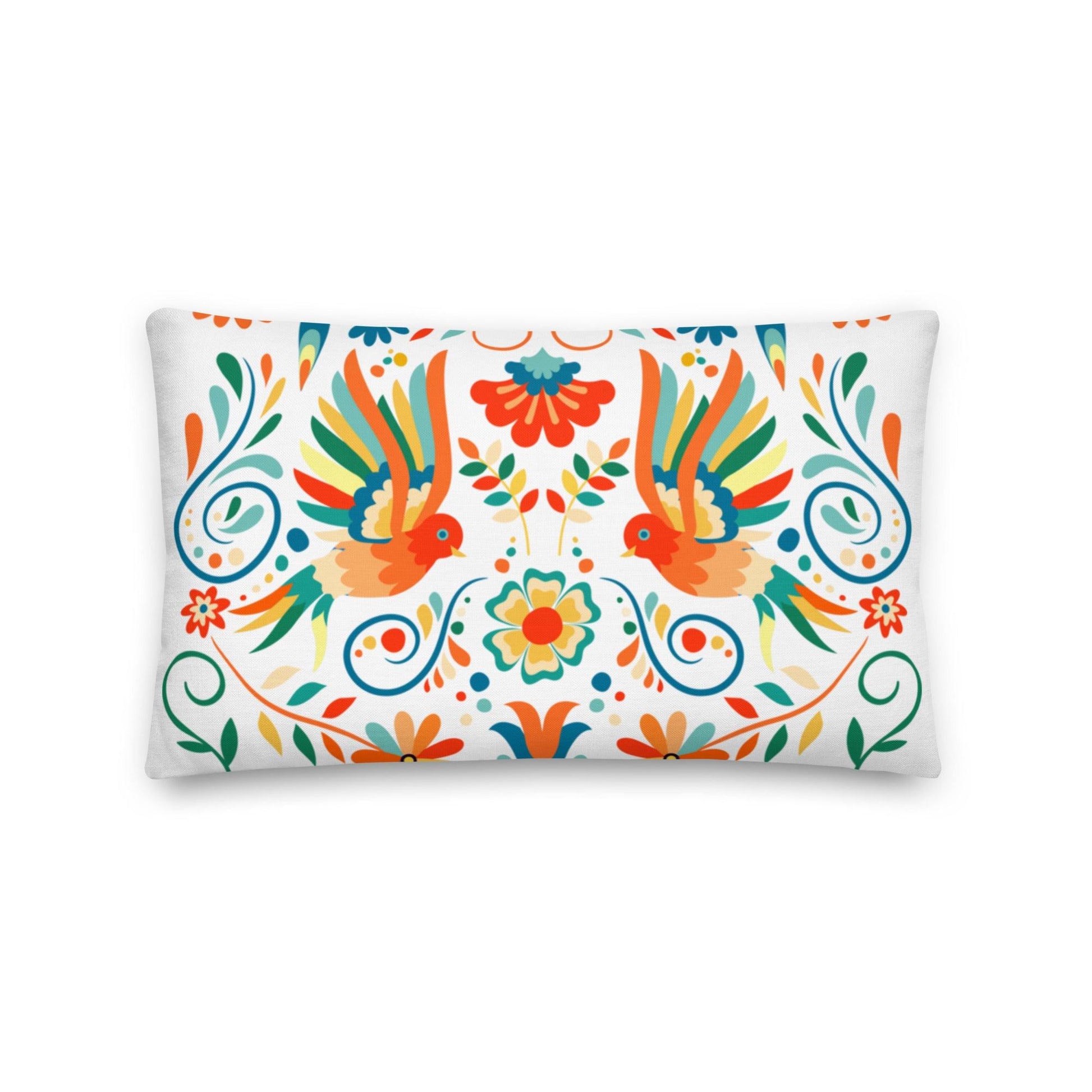 Mexican Otomi Print Throw Pillow - The Global Wanderer