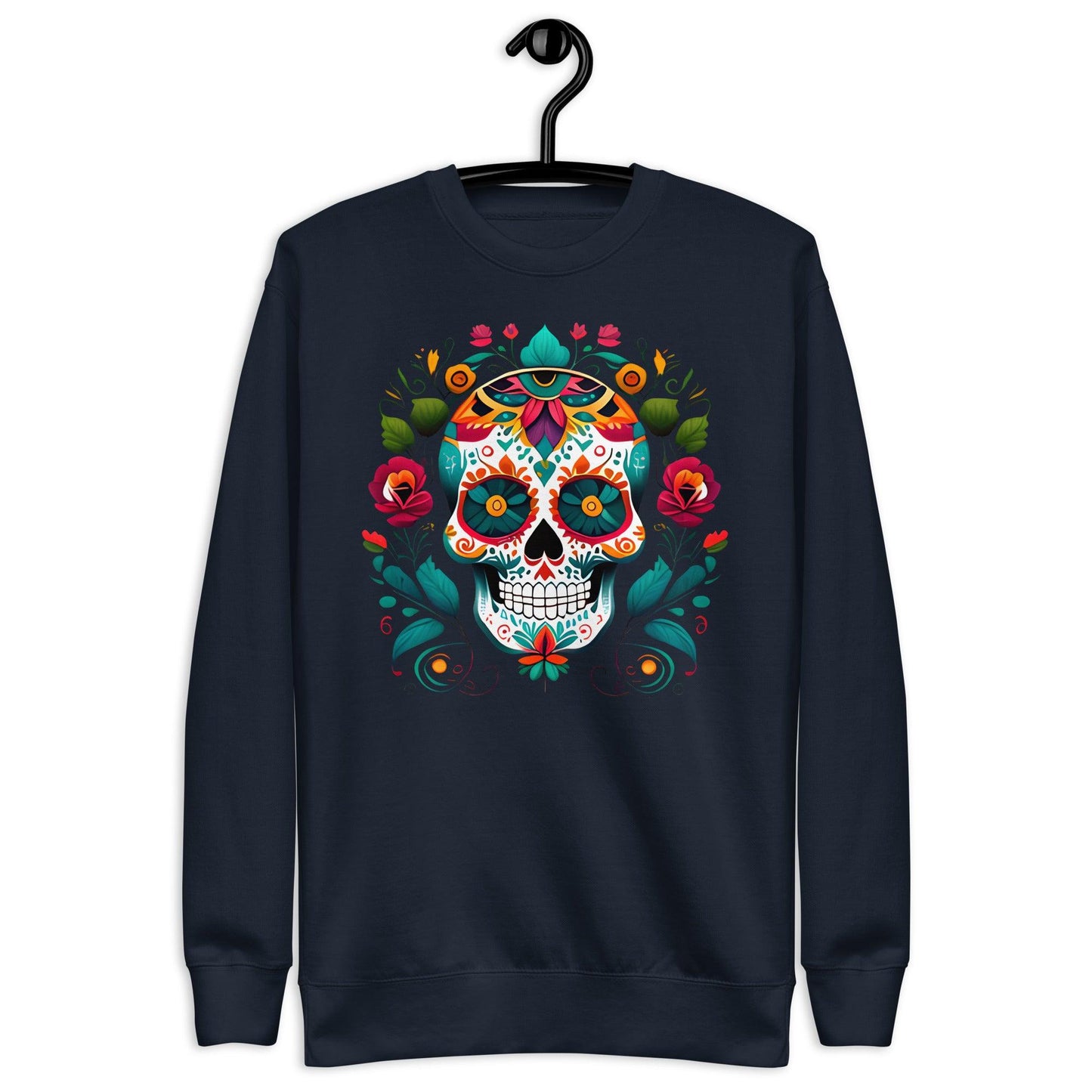 Mexican Sugar Skull Fleece Sweatshirt - The Global Wanderer