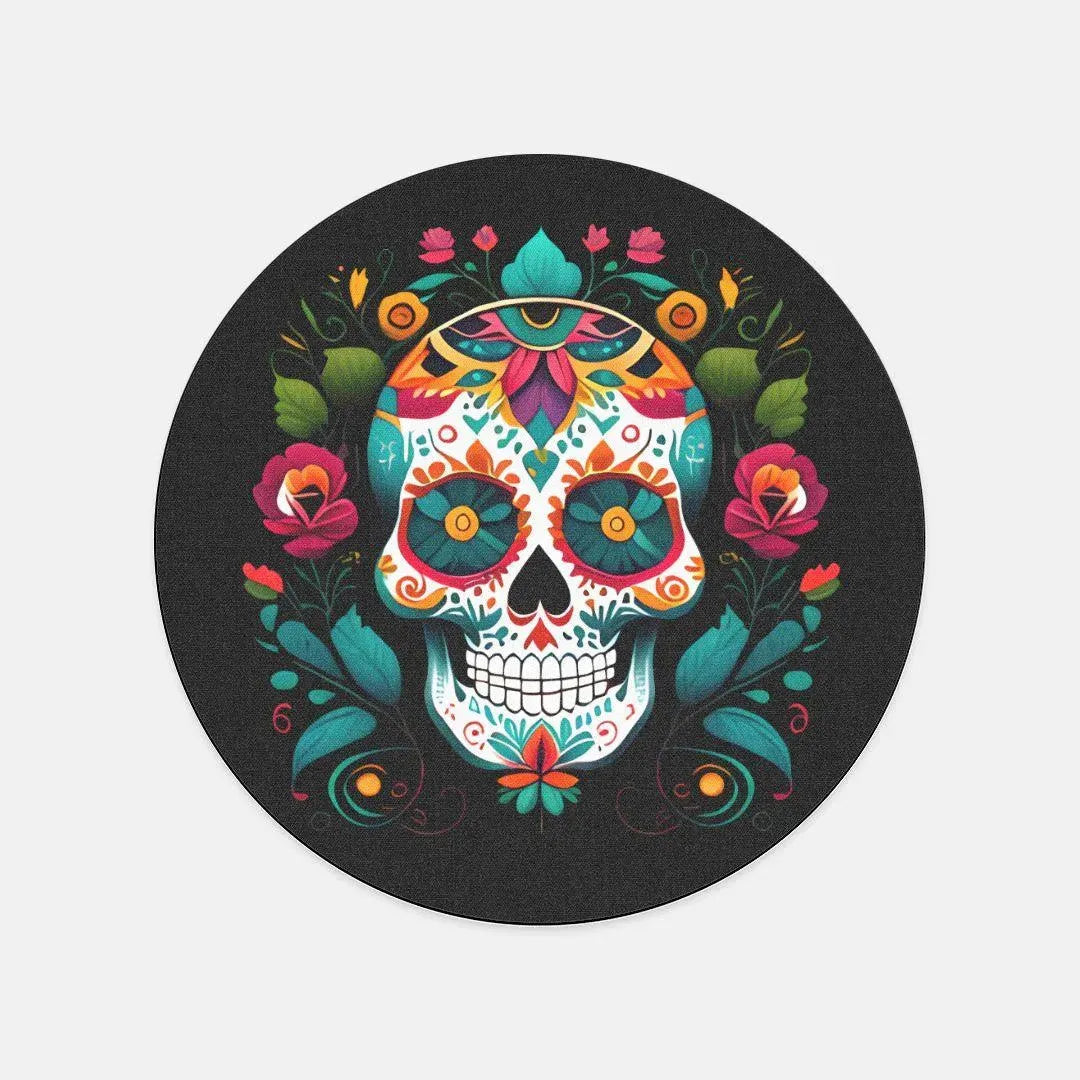 Mexican Sugar Skull Mouse Pad - The Global Wanderer