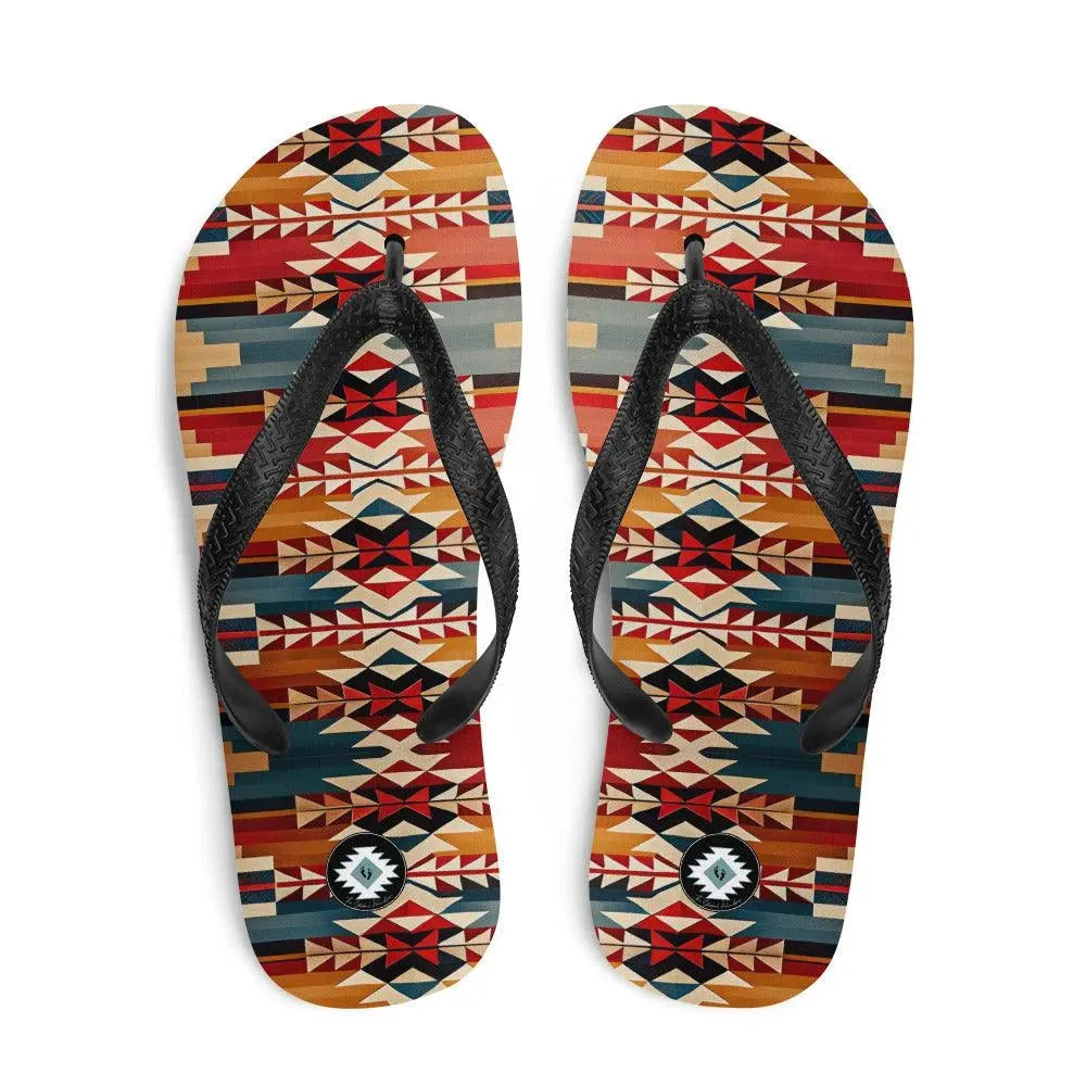 Native American Sunset Flip Flops - The Global Wanderer
