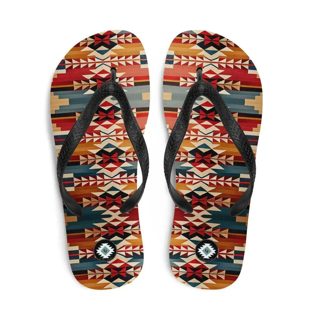 Native American Sunset Flip Flops - The Global Wanderer
