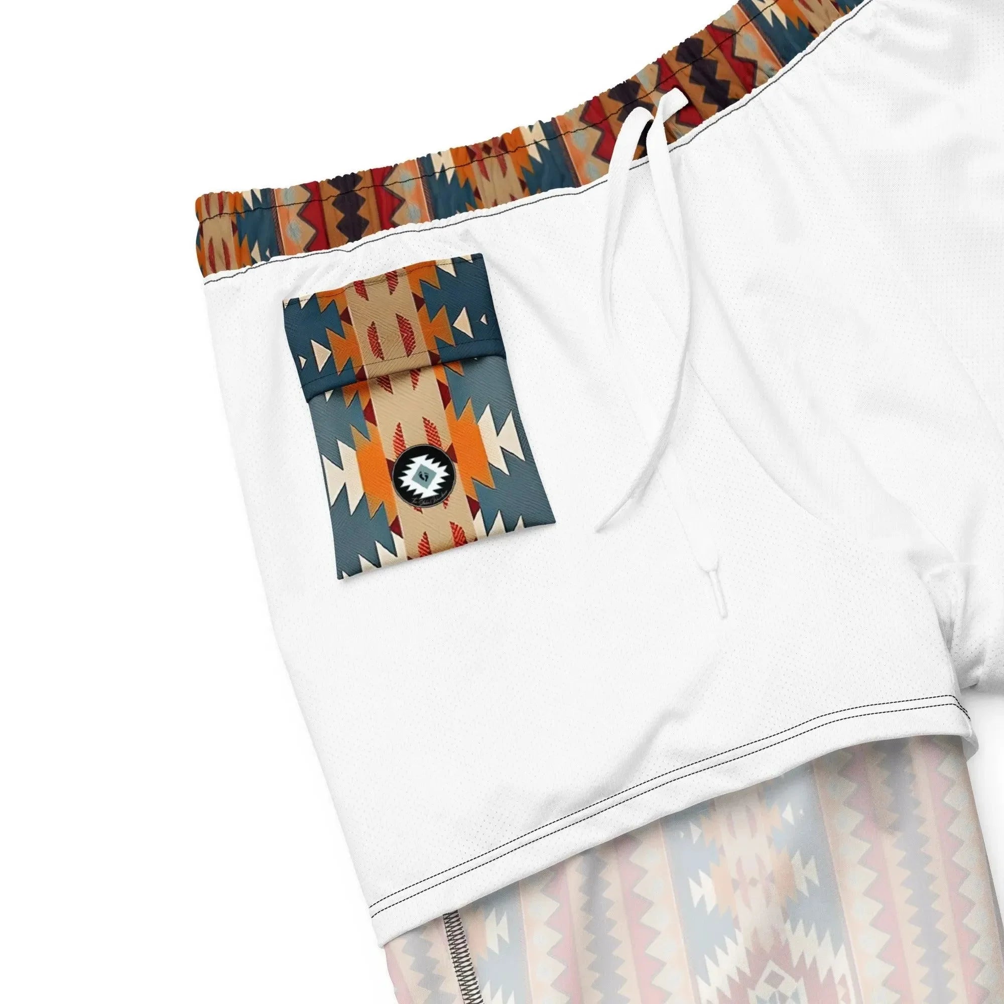Native American Sunset Recycled Men's Swim Trunks - The Global Wanderer