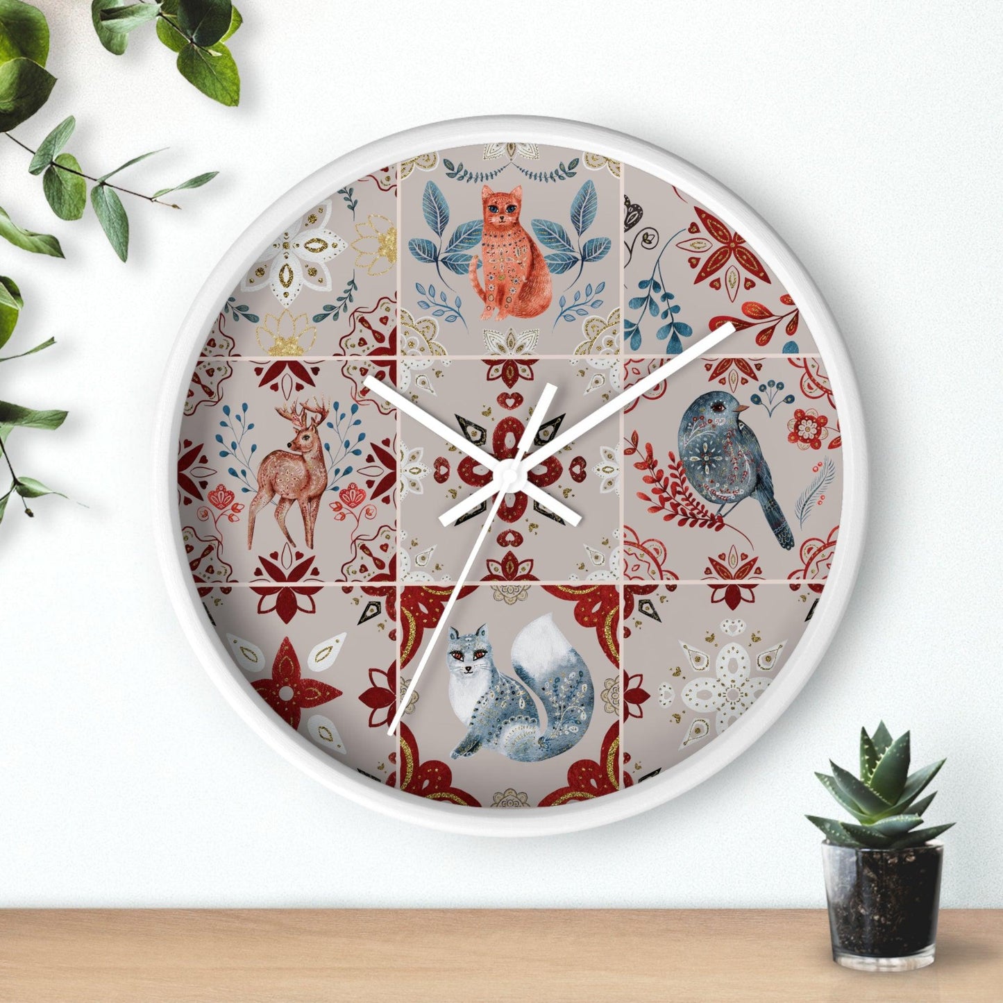 Nordic Tiles Wall Clock - The Global Wanderer