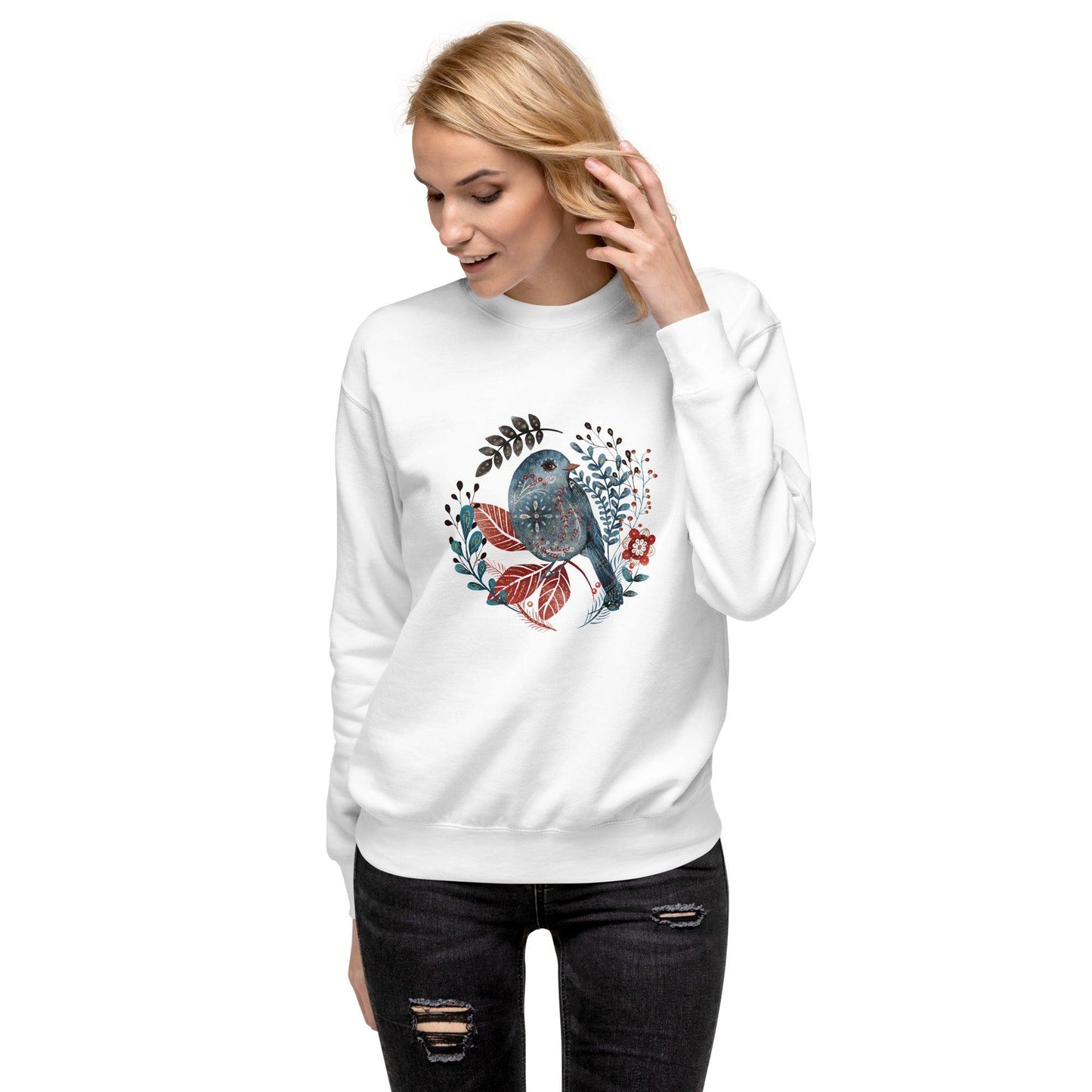 Nordic Winter Sweatshirt - Bird - The Global Wanderer