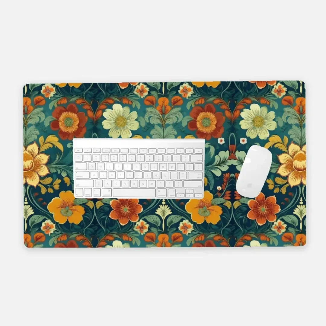 Norwegian Rosemaling Desk Mat - The Global Wanderer