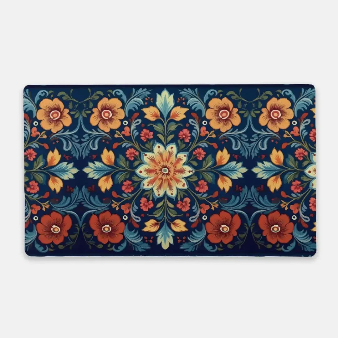 Norwegian Rosemaling Desk Mat - The Global Wanderer