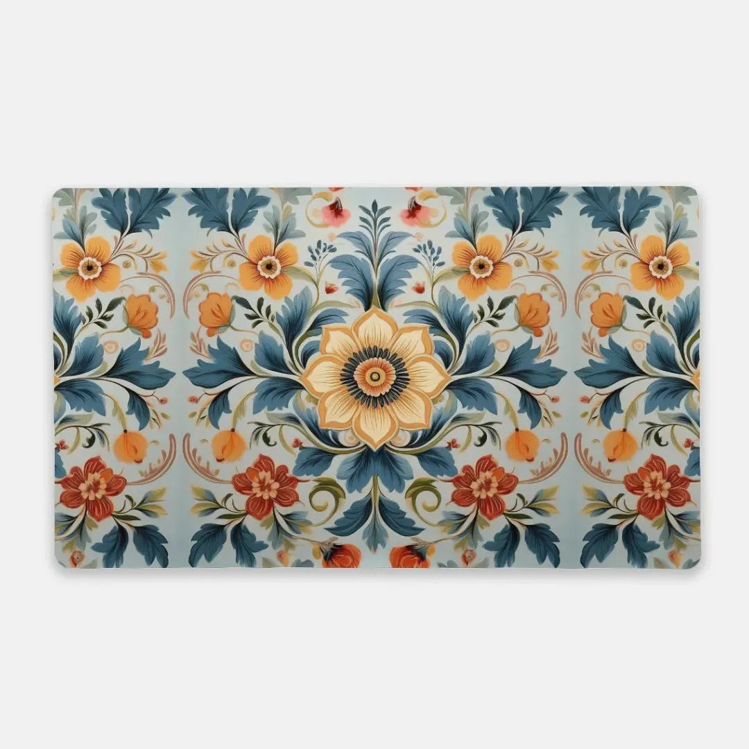 Norwegian Rosemaling Desk Mat - The Global Wanderer
