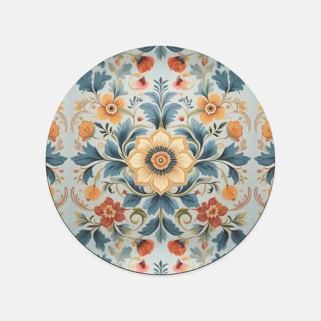 Norwegian Rosemaling Mouse Pad - The Global Wanderer
