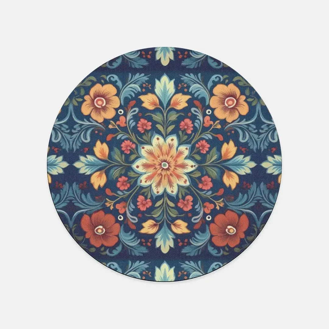 Norwegian Rosemaling Mouse Pad - The Global Wanderer