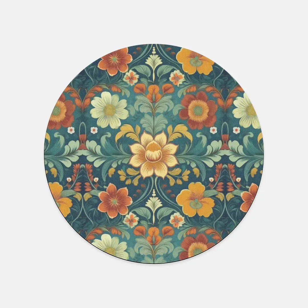 Norwegian Rosemaling Mouse Pad - The Global Wanderer